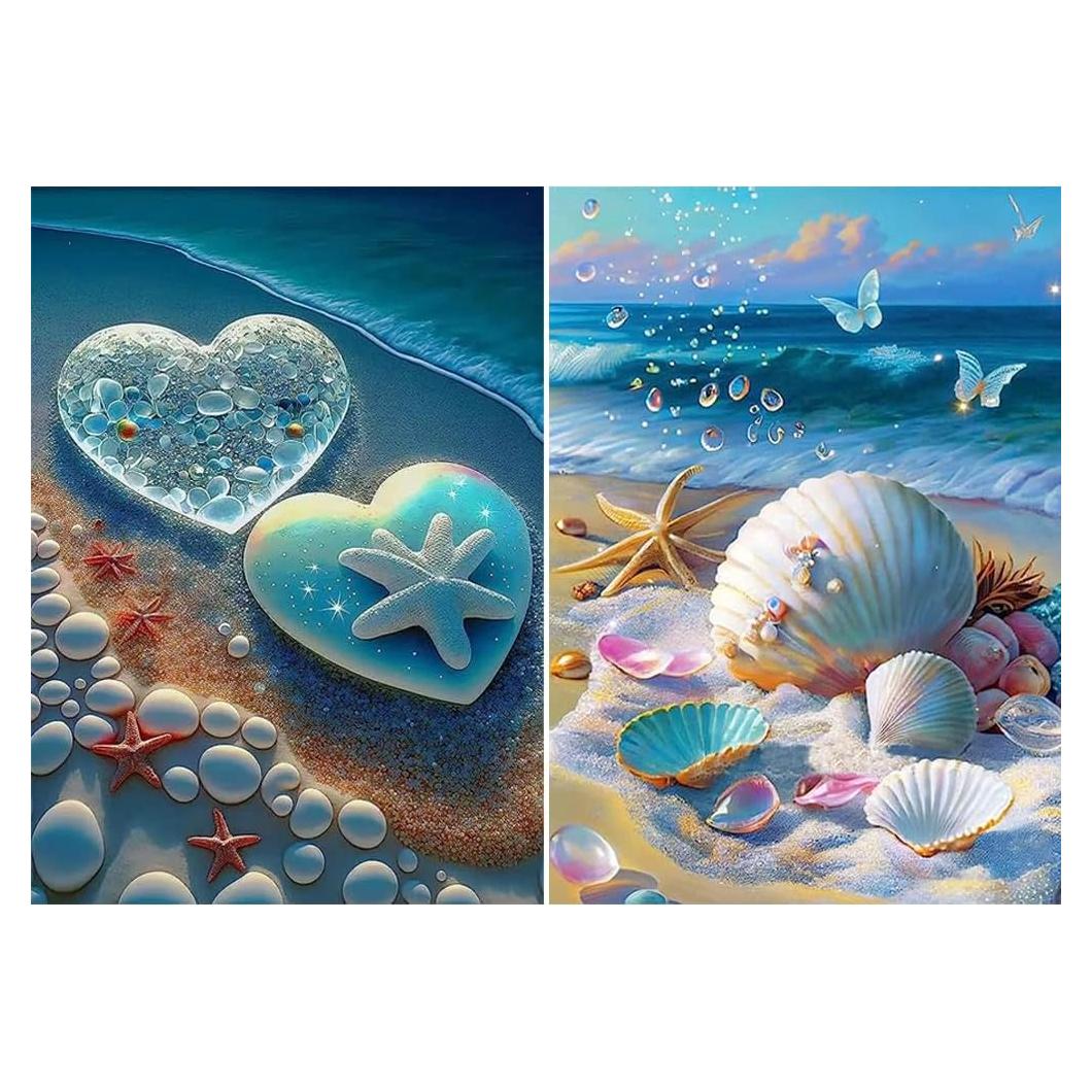 Kits de Arte de Diamante SENHAI 5D Playa Adultos 2 Juegos