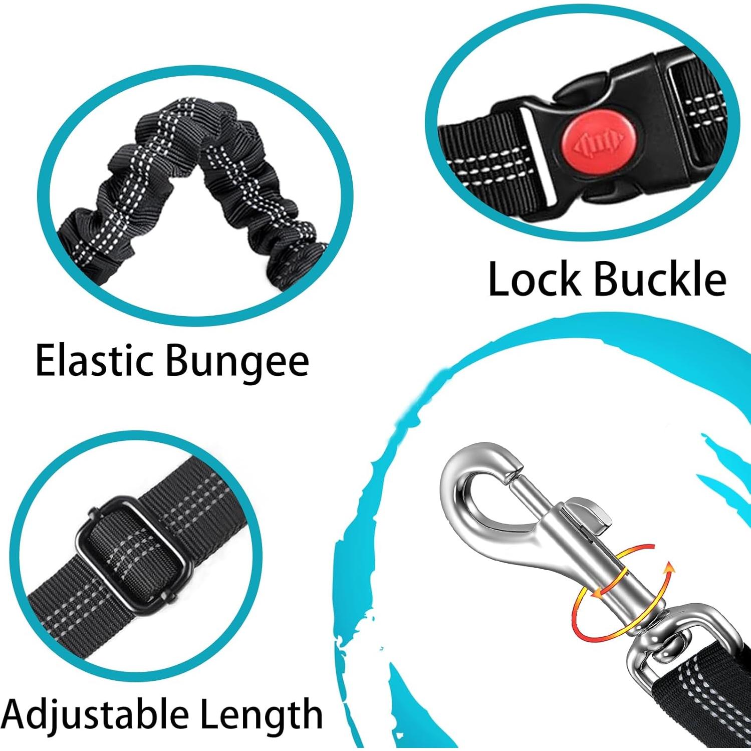 Cinturón de Seguridad para Perros IBazimly Mediano Negro Ajustable