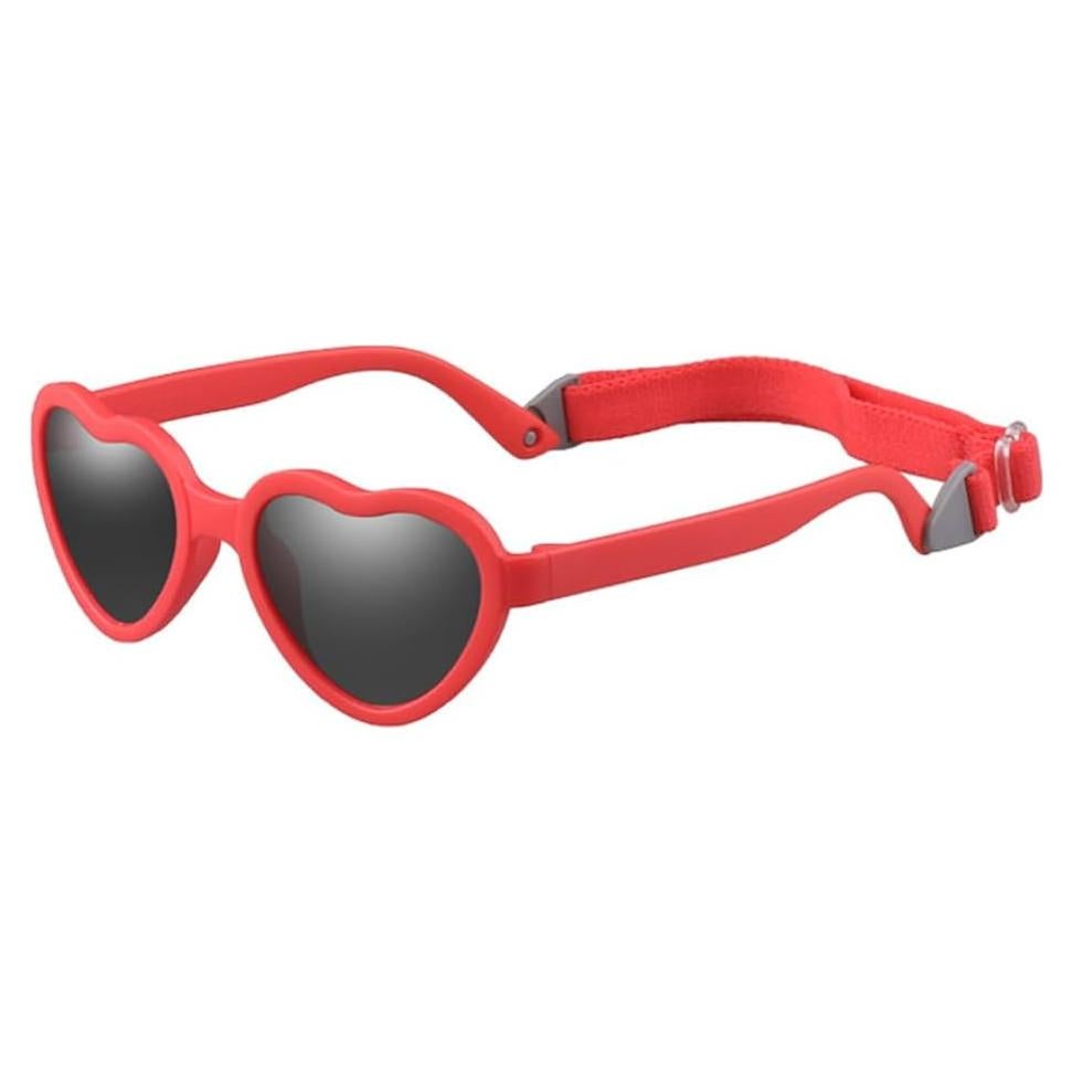 Gafas de sol polarizadas para bebés corazón con correa ajustable