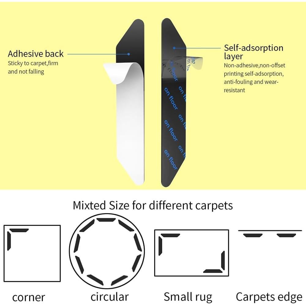 Cinta de Alfombra Doble Cara ZhenZebra 12 Unidades Antideslizante