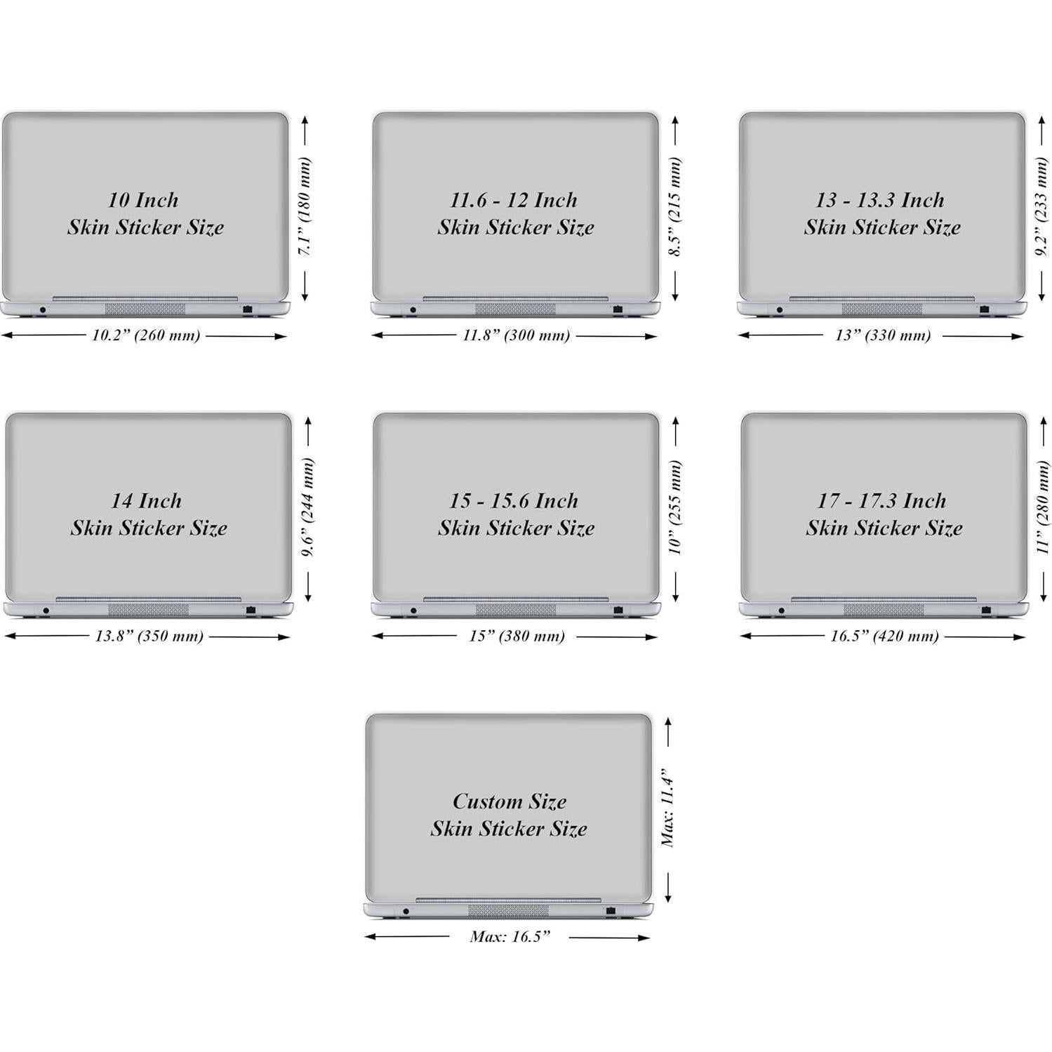 Pegatina Personalizada para Laptop Meffort Inc 14-14.5 Pulgadas
