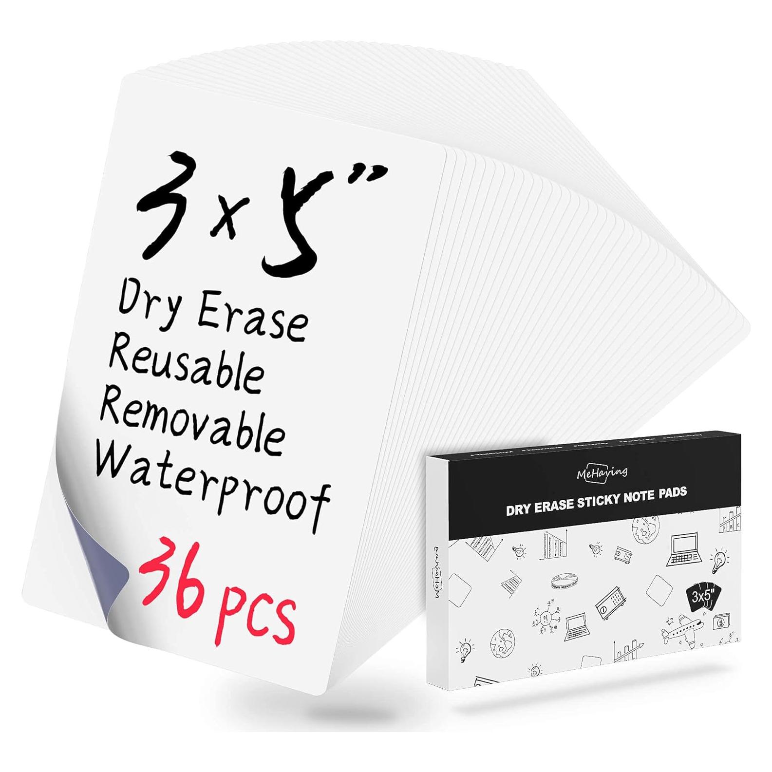 Bloc de Notas Adhesivas Borrables Mehaving 3x5" 36 Pcs Ecológico