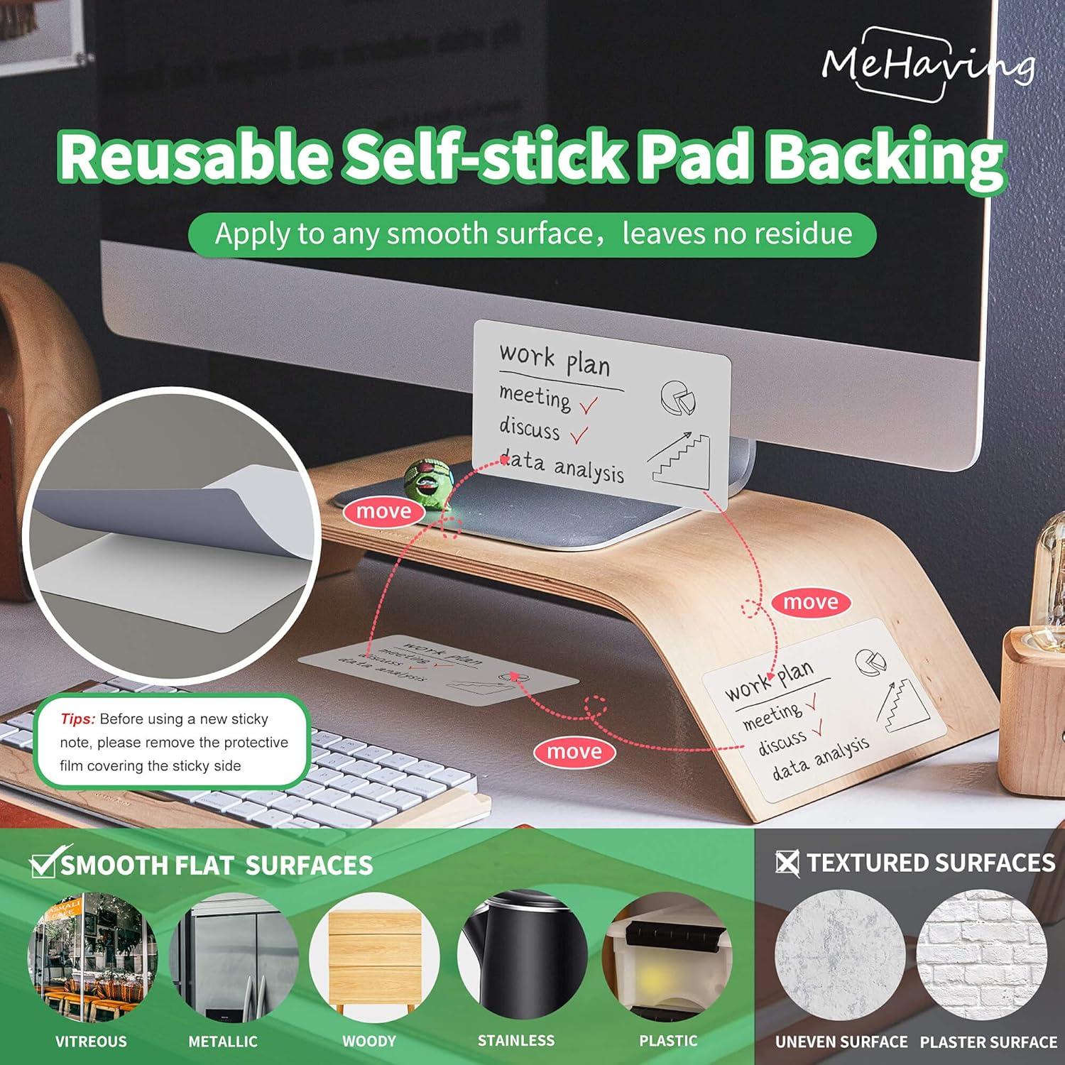 Bloc de Notas Adhesivas Borrables Mehaving 3x5" 36 Pcs Ecológico