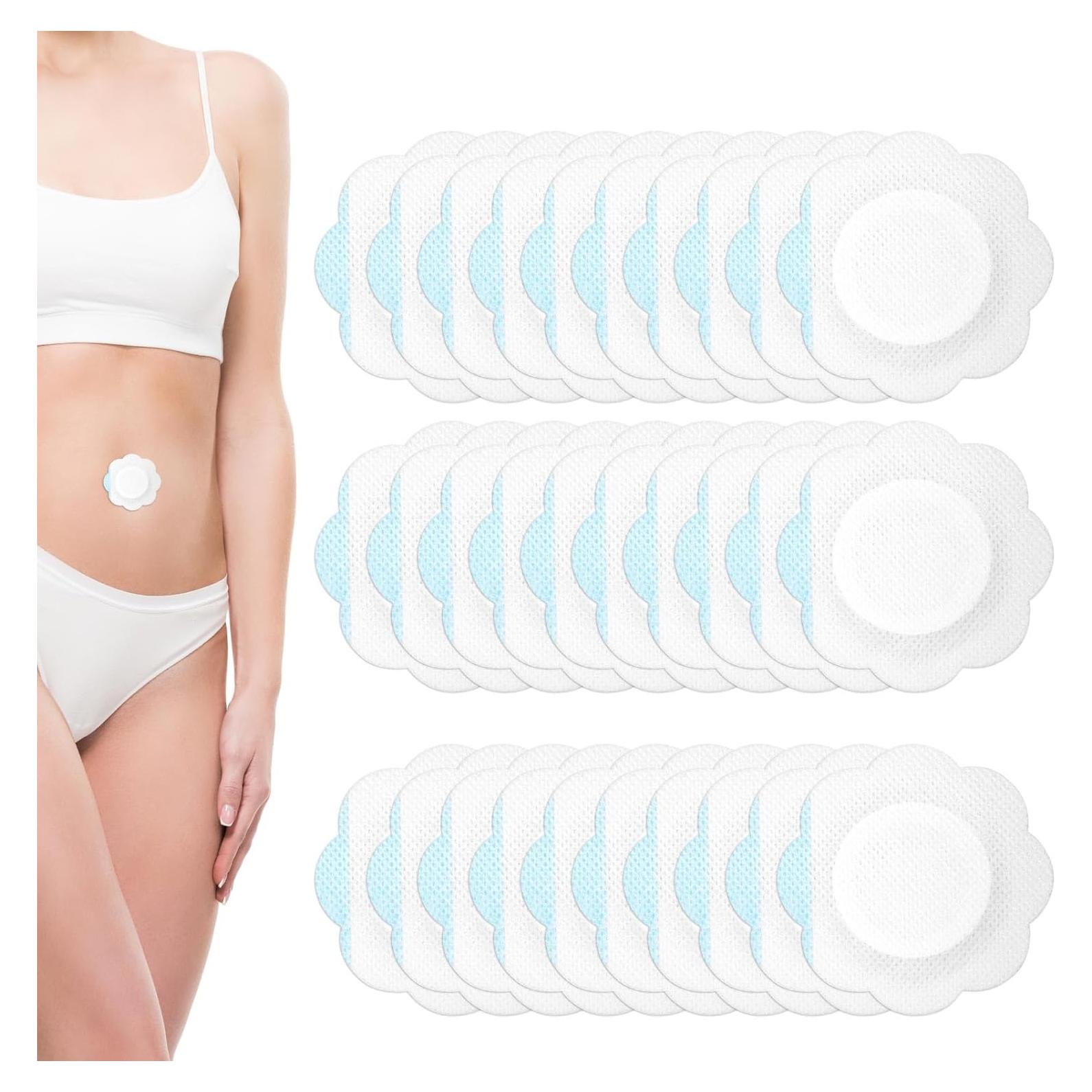 Parches de Aceite de Ricino para Ombligo Lyreh 30 Piezas 7cm