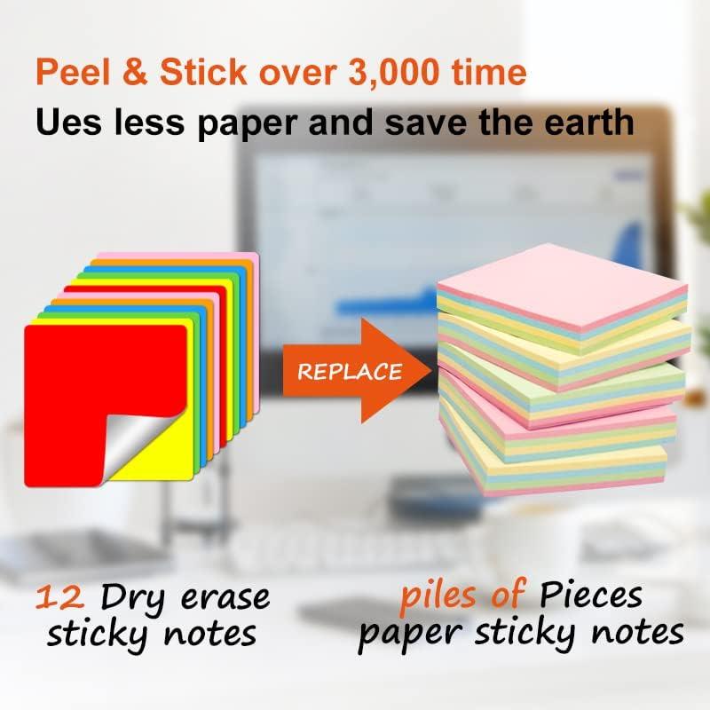 Notas Adhesivas Borrables MVISUAL 10x10 cm y 12.7x17.8 cm