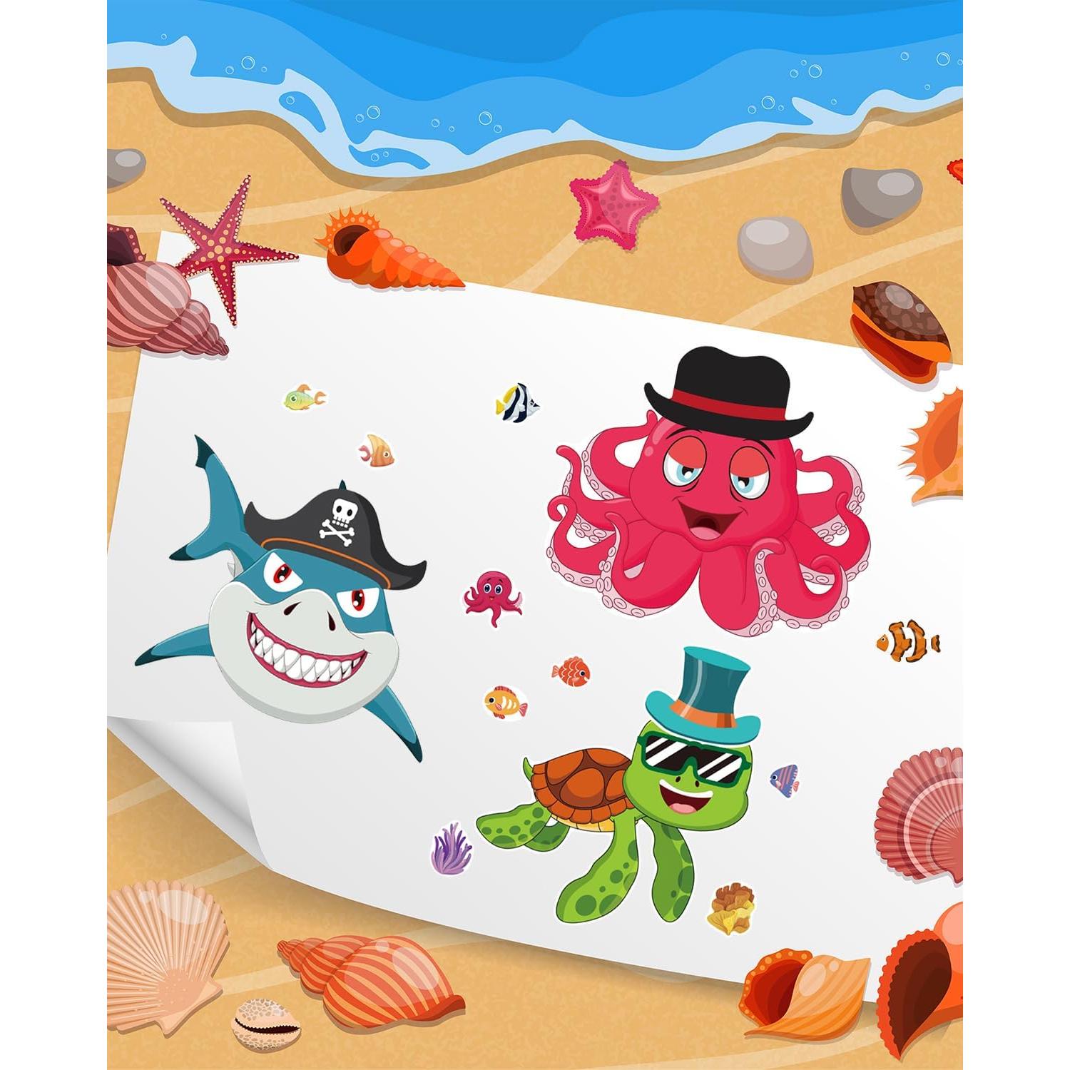 36 Hojas de Stickers Animales SmilinFit para Niños