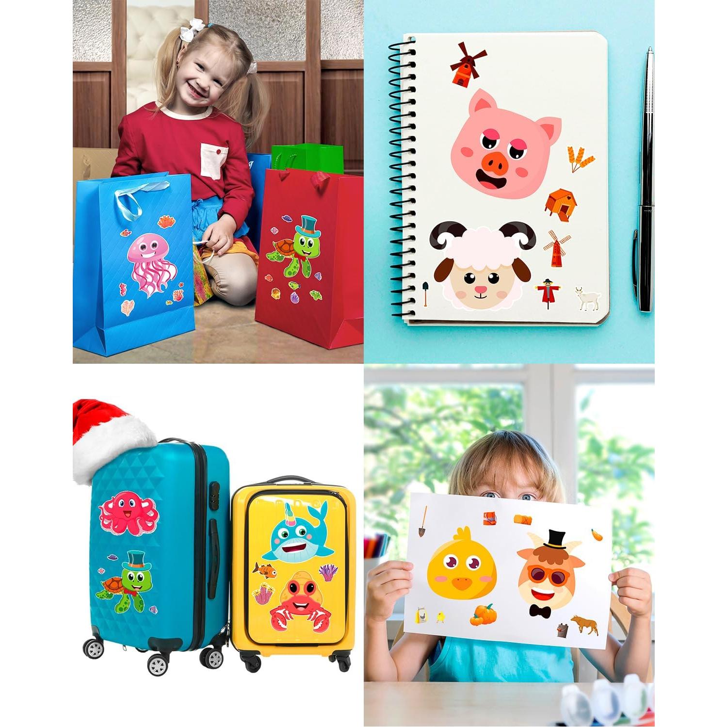 36 Hojas de Stickers Animales SmilinFit para Niños