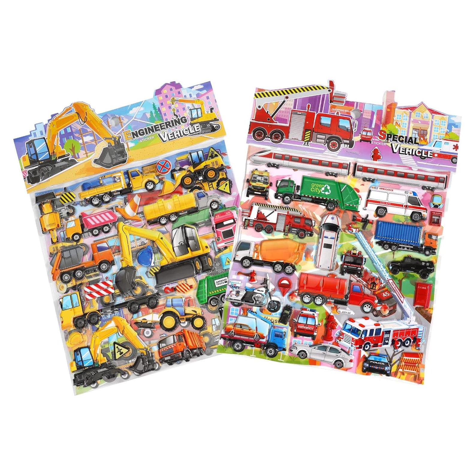 Calcomanías Puffy Reutilizables SHANGRLA - Vehículos 3D