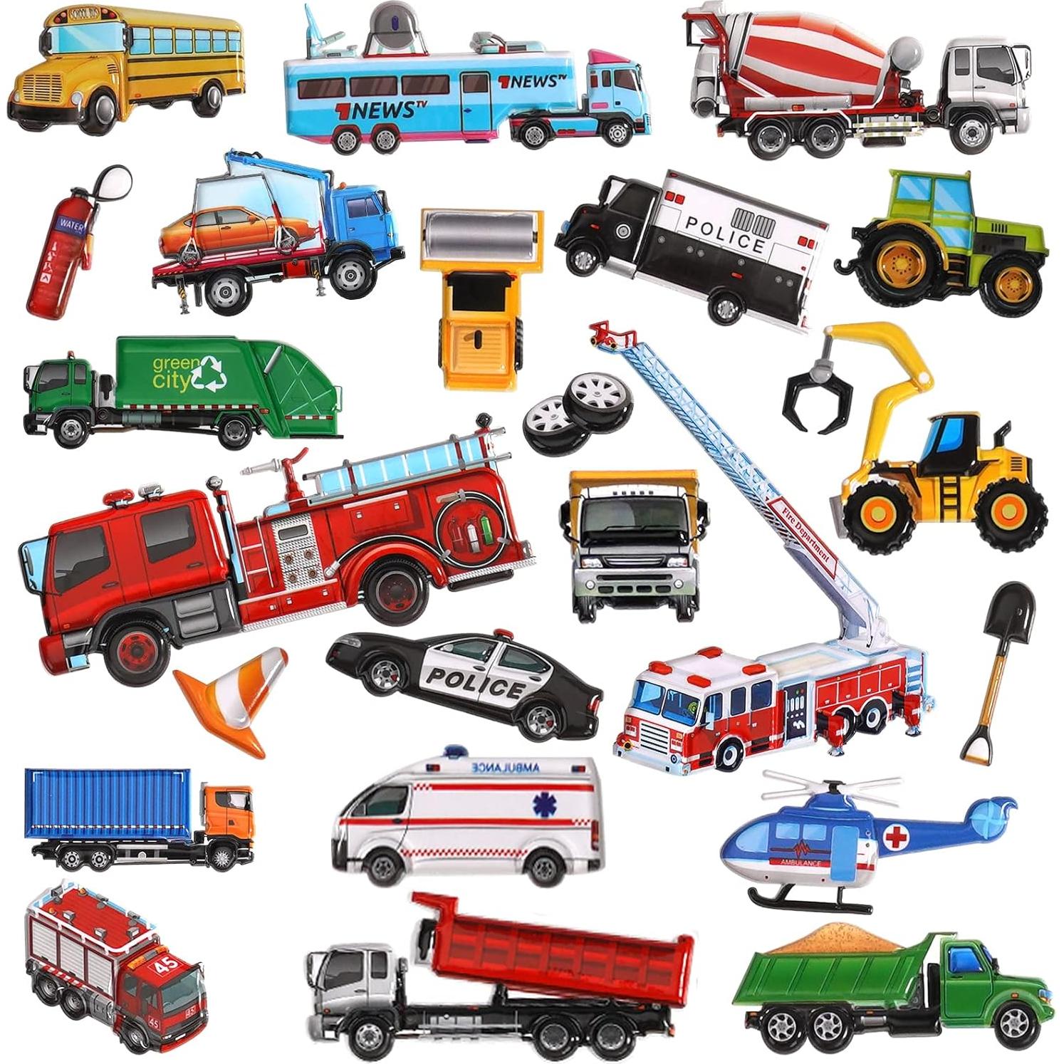 Calcomanías Puffy Reutilizables SHANGRLA - Vehículos 3D