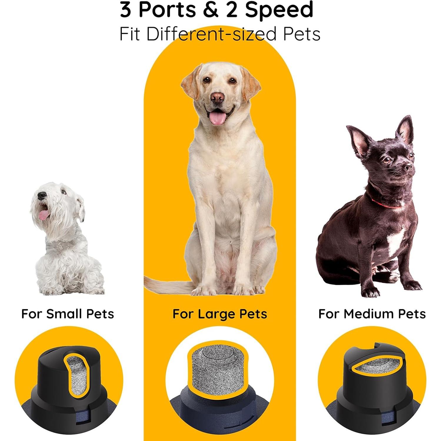 Cortauñas Eléctrico Bonve Pet para Perros y Gatos - Silencioso, Recargable, 2 Velocidades