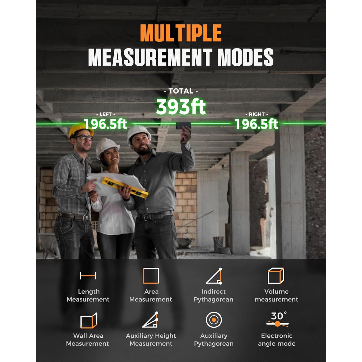 Medidor Láser CIGMAN CD-60G 120m Verde Bilateral Recargable