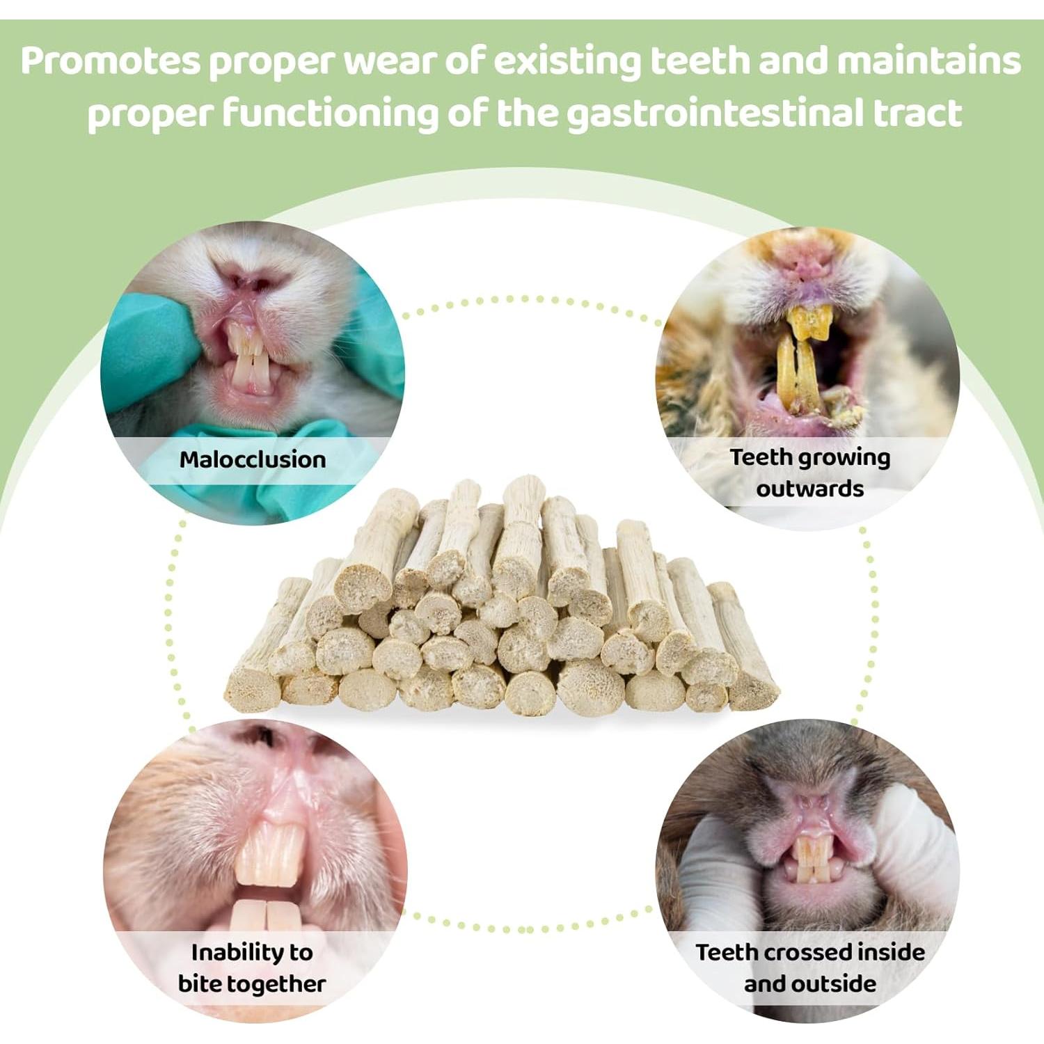 Palitos de Masticar Bambú Dulce 240g - Juguete para Conejos y Roedores