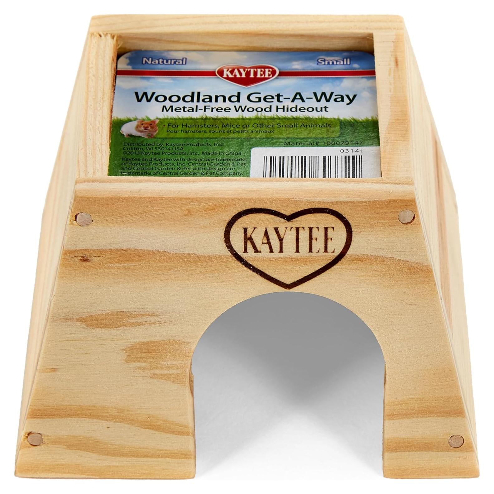 Escondite de Madera Natural Kaytee Pequeño 11.7x12.3cm