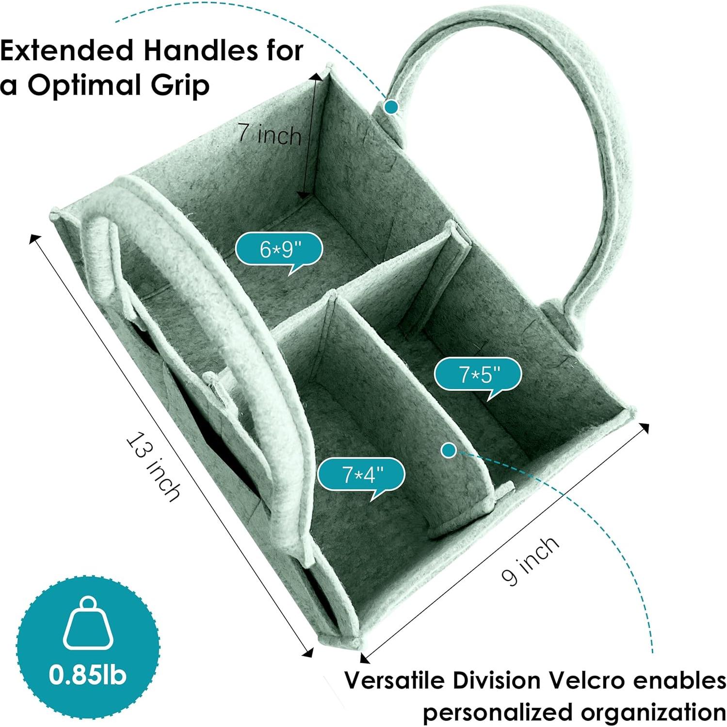 Organizador de Pañales Cute Castle 2 Pack Verde - Caddy Portátil
