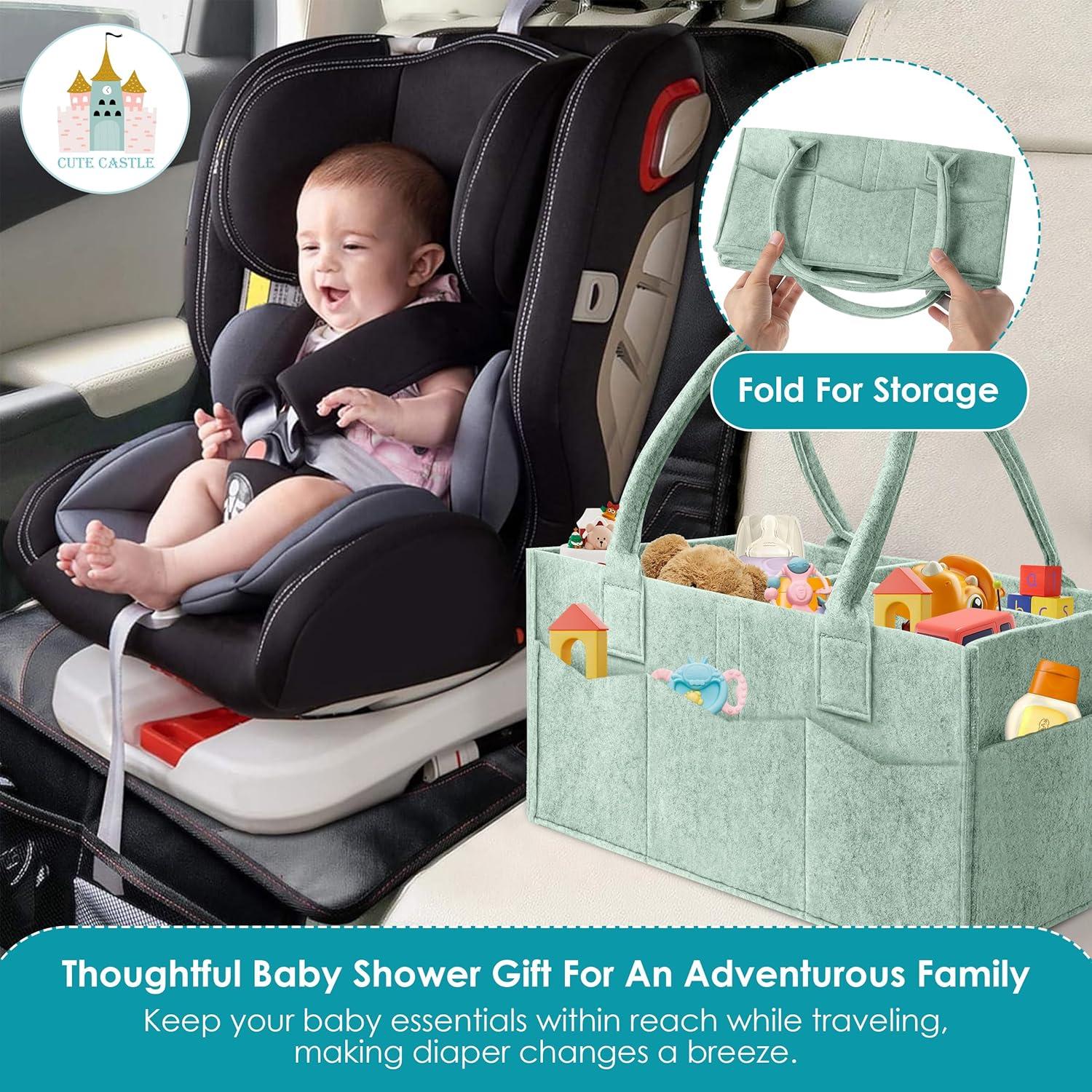 Organizador de Pañales Cute Castle 2 Pack Verde - Caddy Portátil