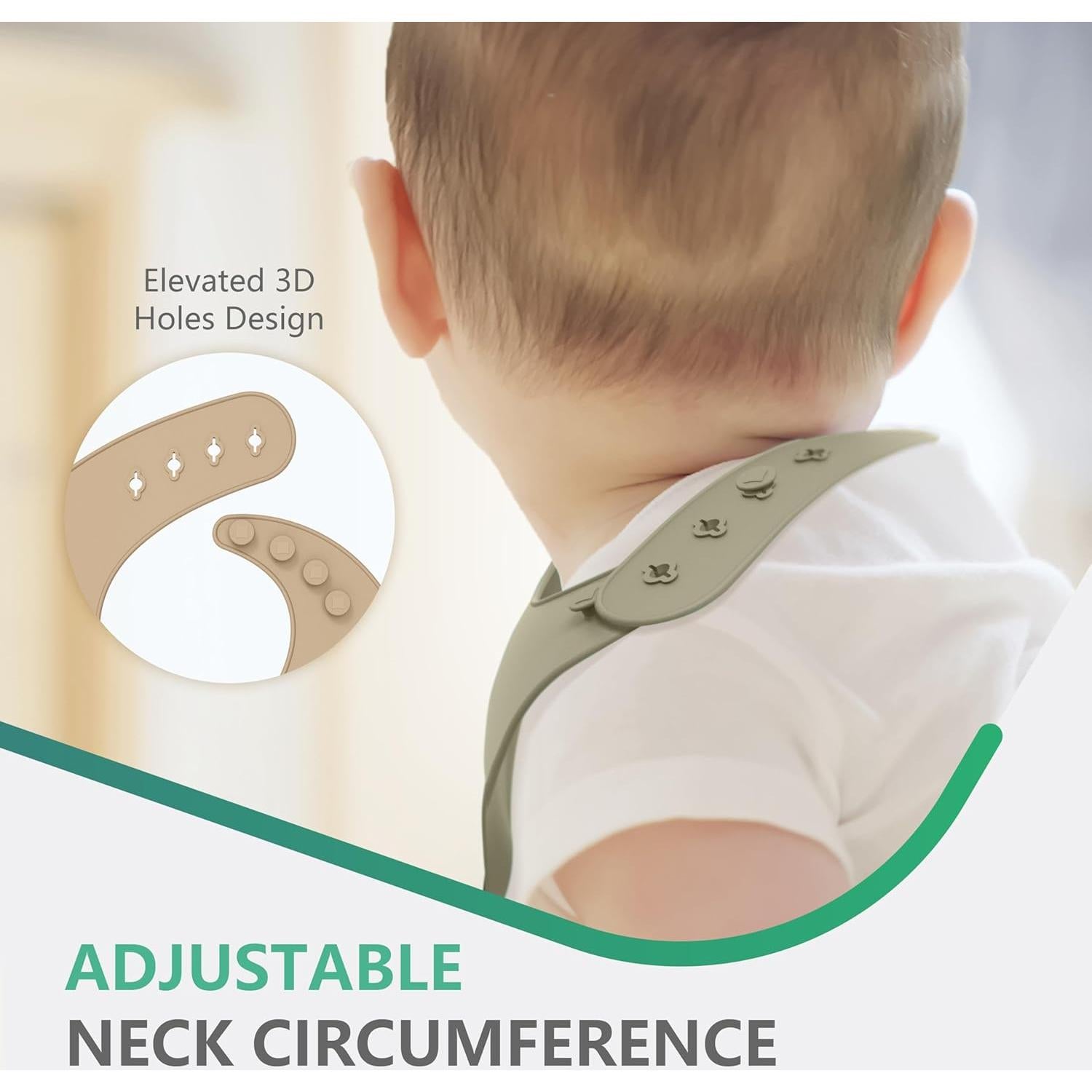 Conjunto de 3 Baberos de Silicona Cuddle Campus para Bebés