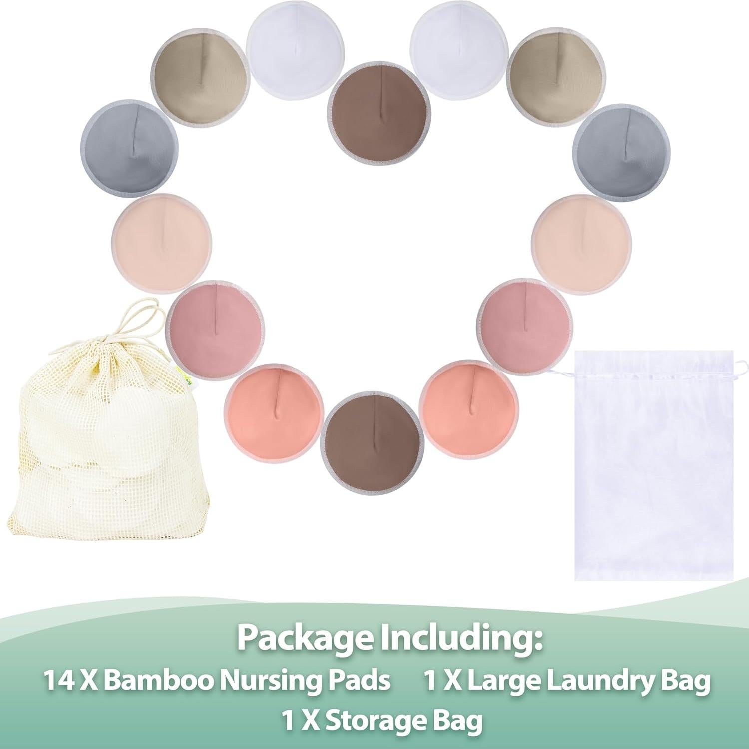 Almohadillas de Lactancia Wegreeco Reutilizables 14 Pzas