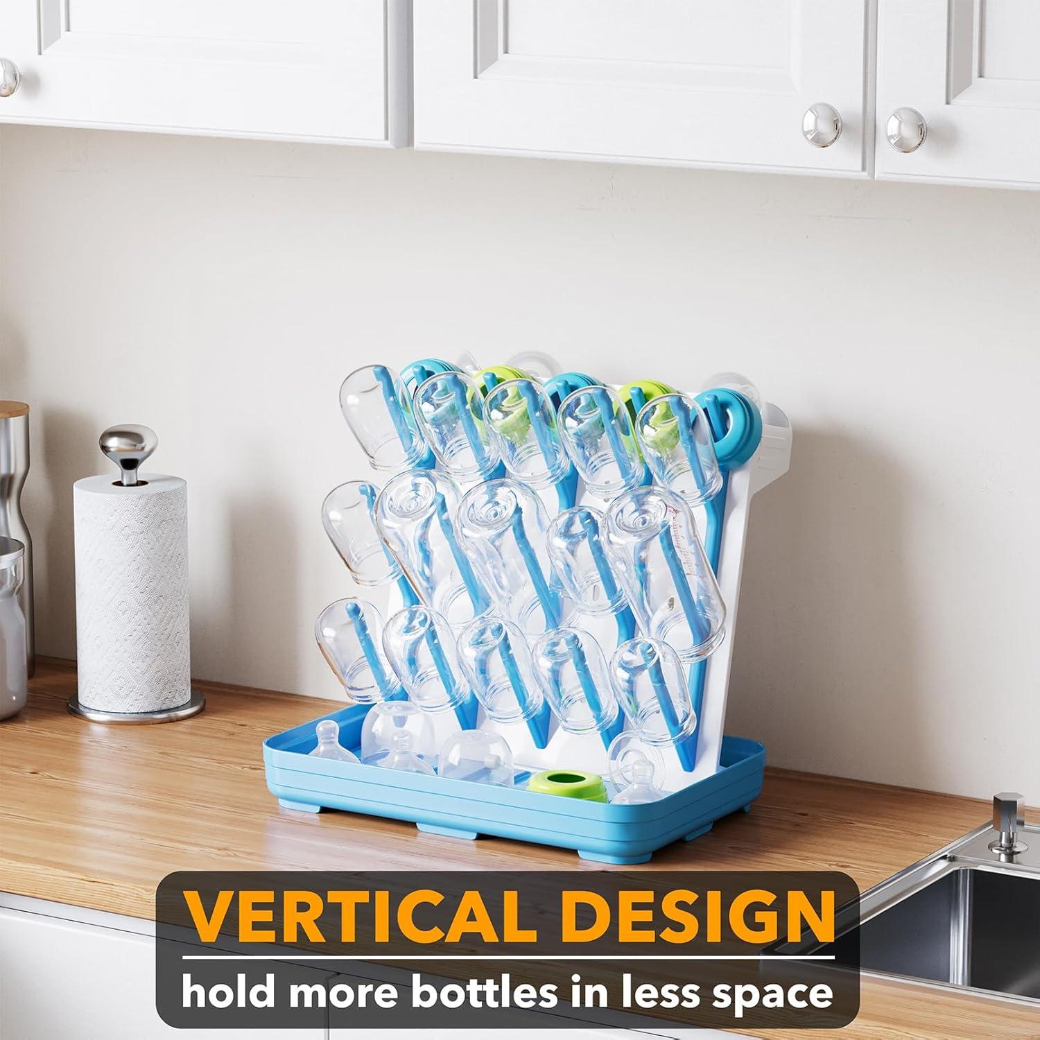 Soporte para Secado de Biberones SpaceAid Azul 20 Ganchos