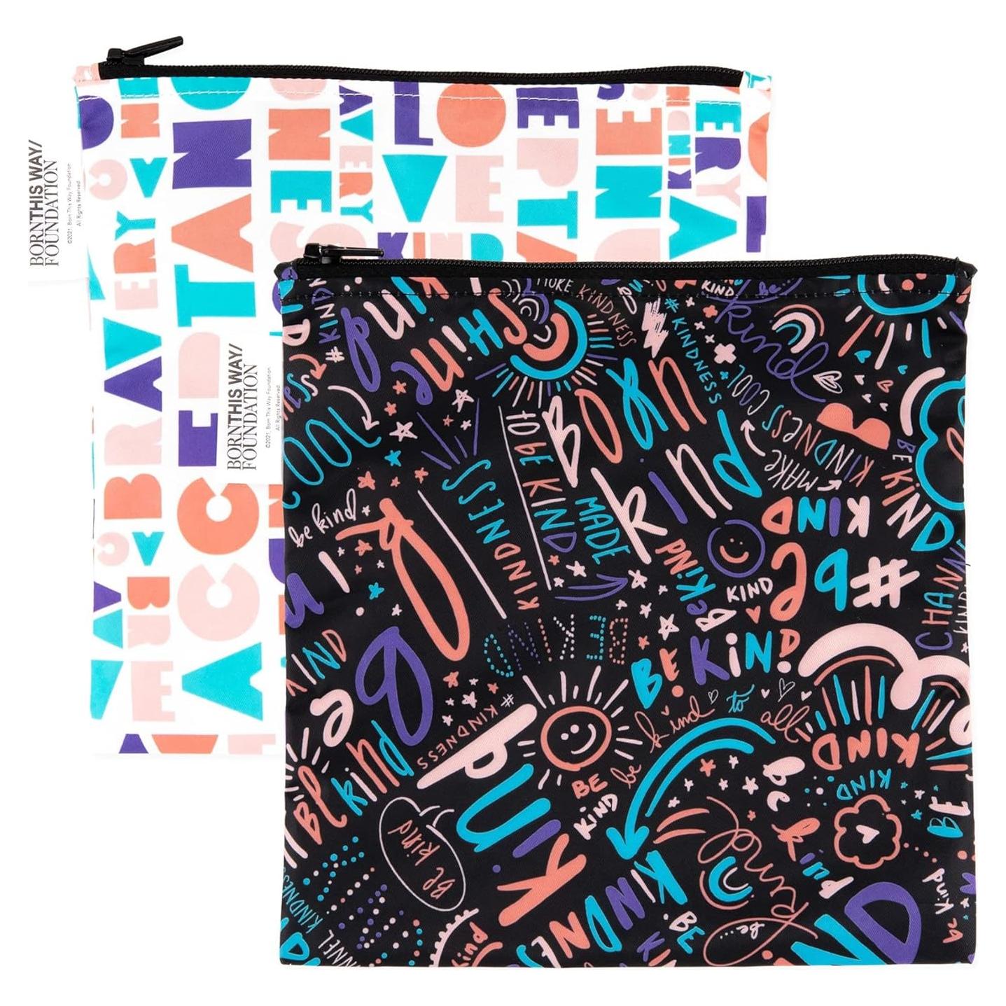 Bumkins Bolsas Reutilizables para Sándwich 2-pk Amabilidad