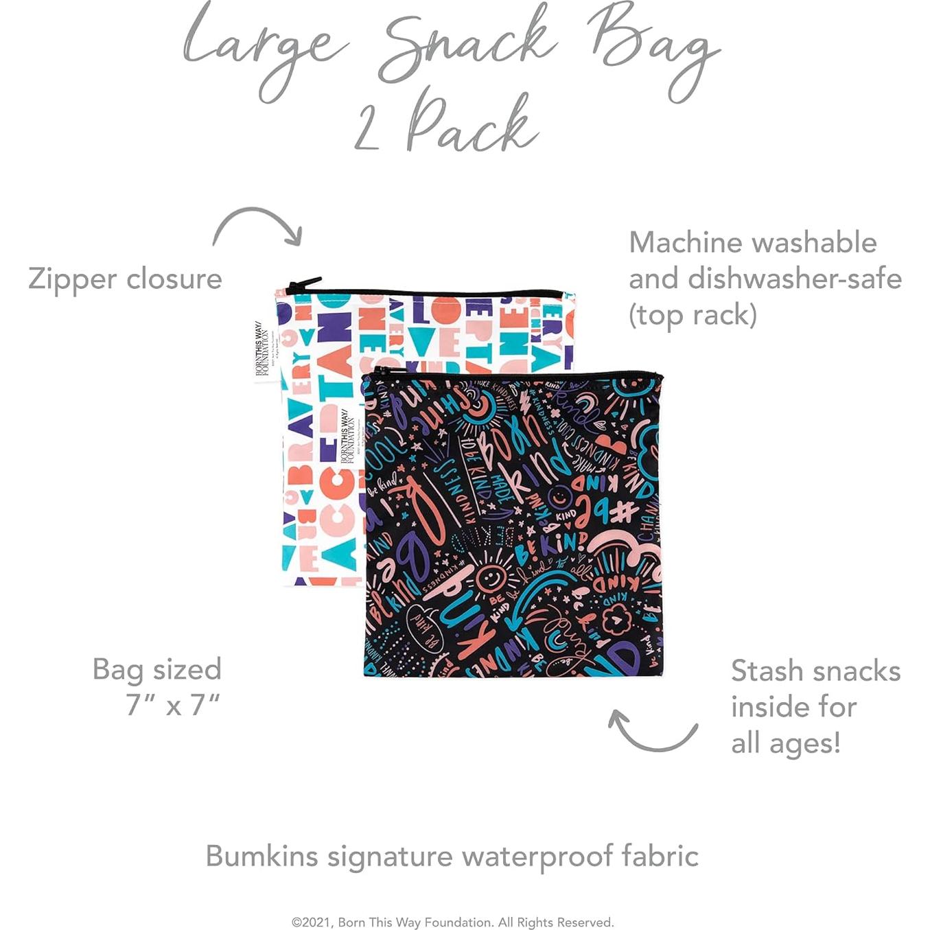 Bumkins Bolsas Reutilizables para Sándwich 2-pk Amabilidad