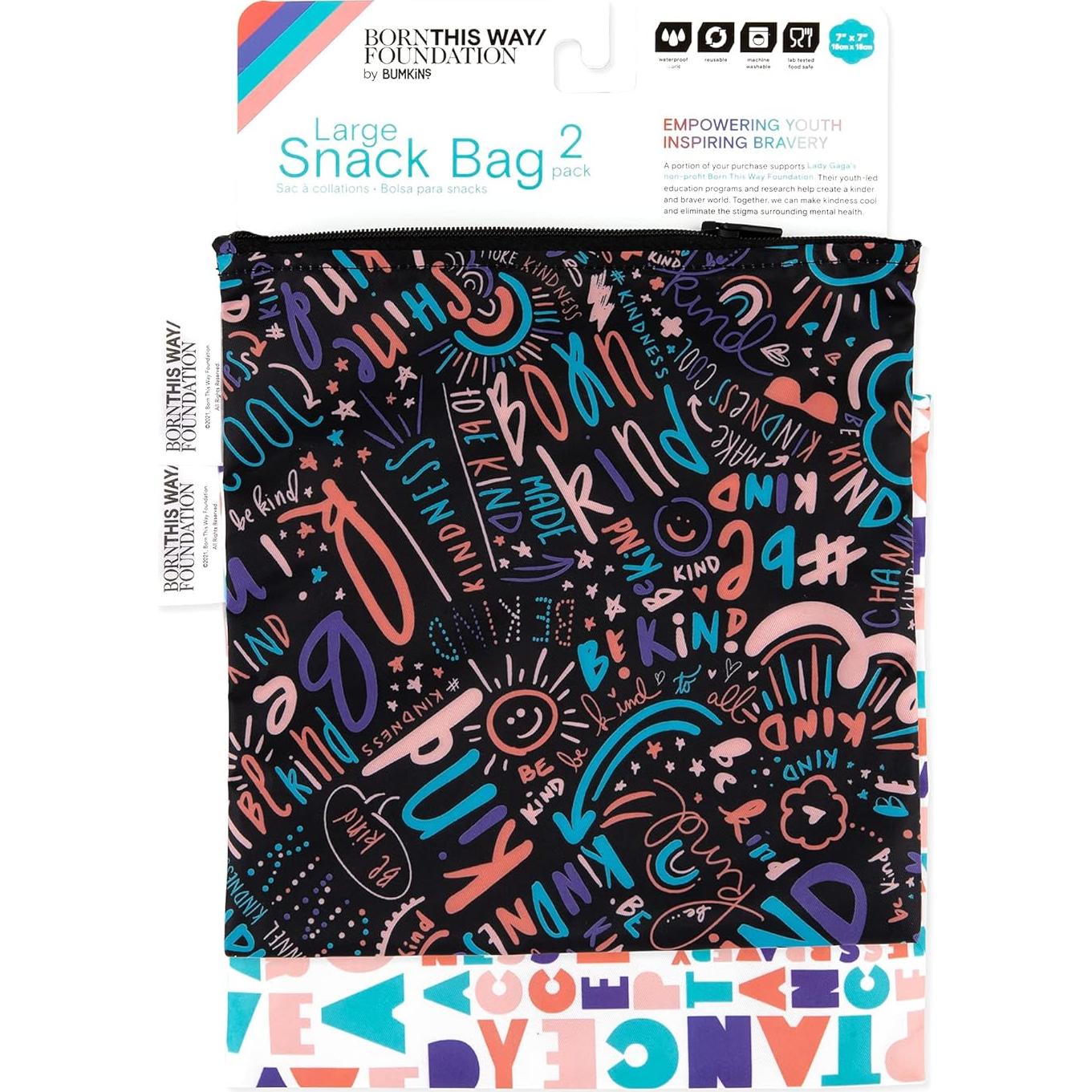 Bumkins Bolsas Reutilizables para Sándwich 2-pk Amabilidad