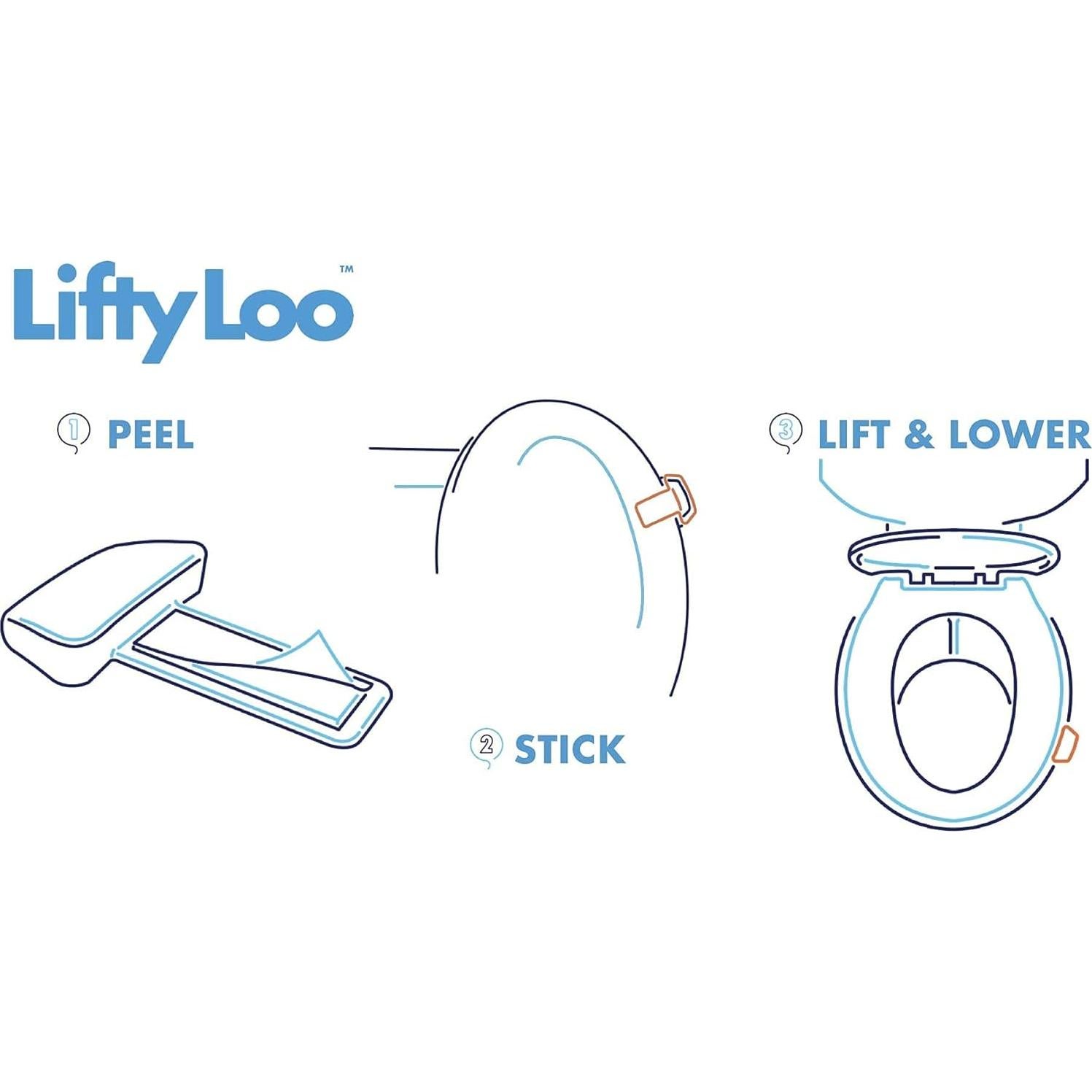 Mango de Asiento de Inodoro Lifty Loo - Paquete de 2 Blanco