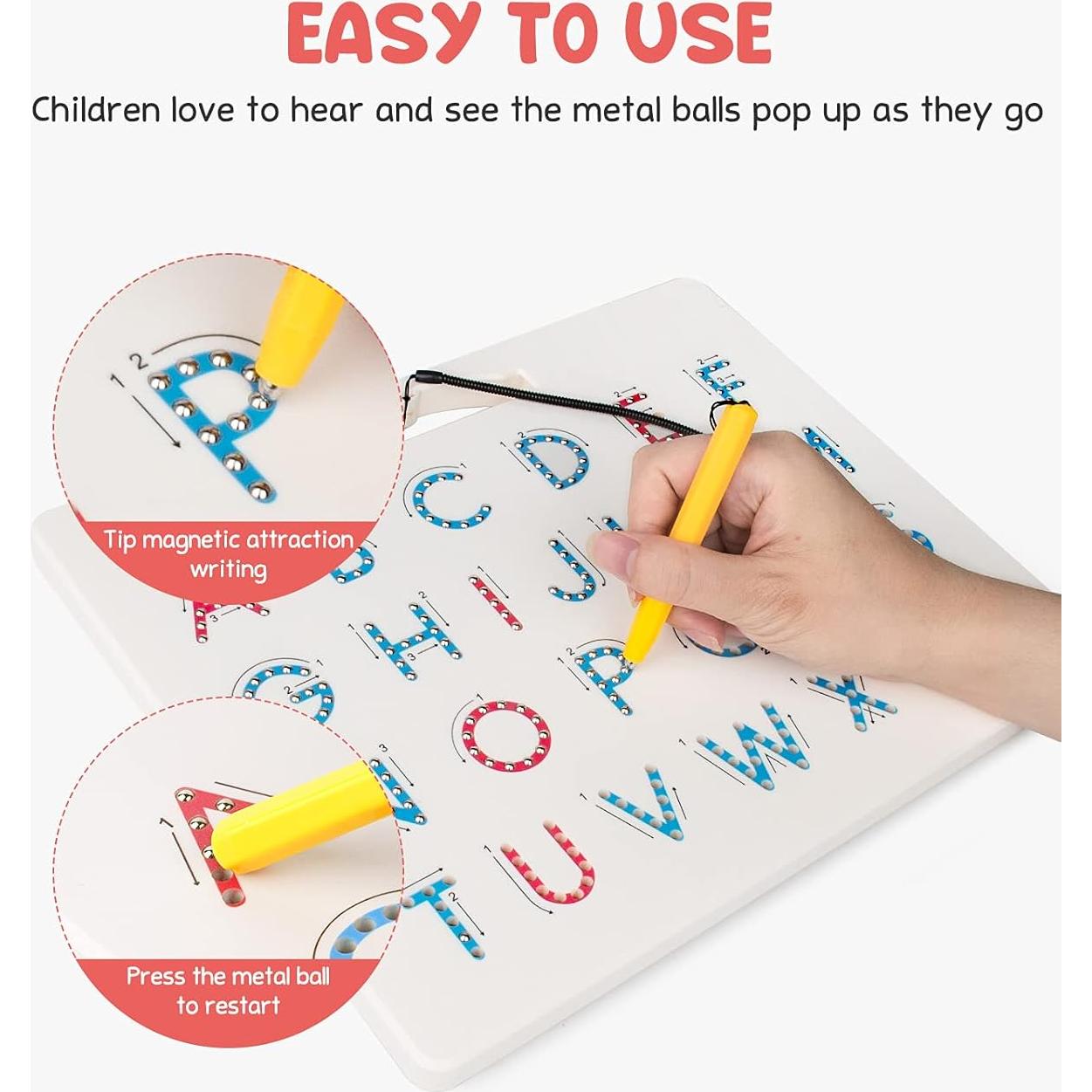 Tablero Magnético de Letras Gamenote 2 en 1 para Niños