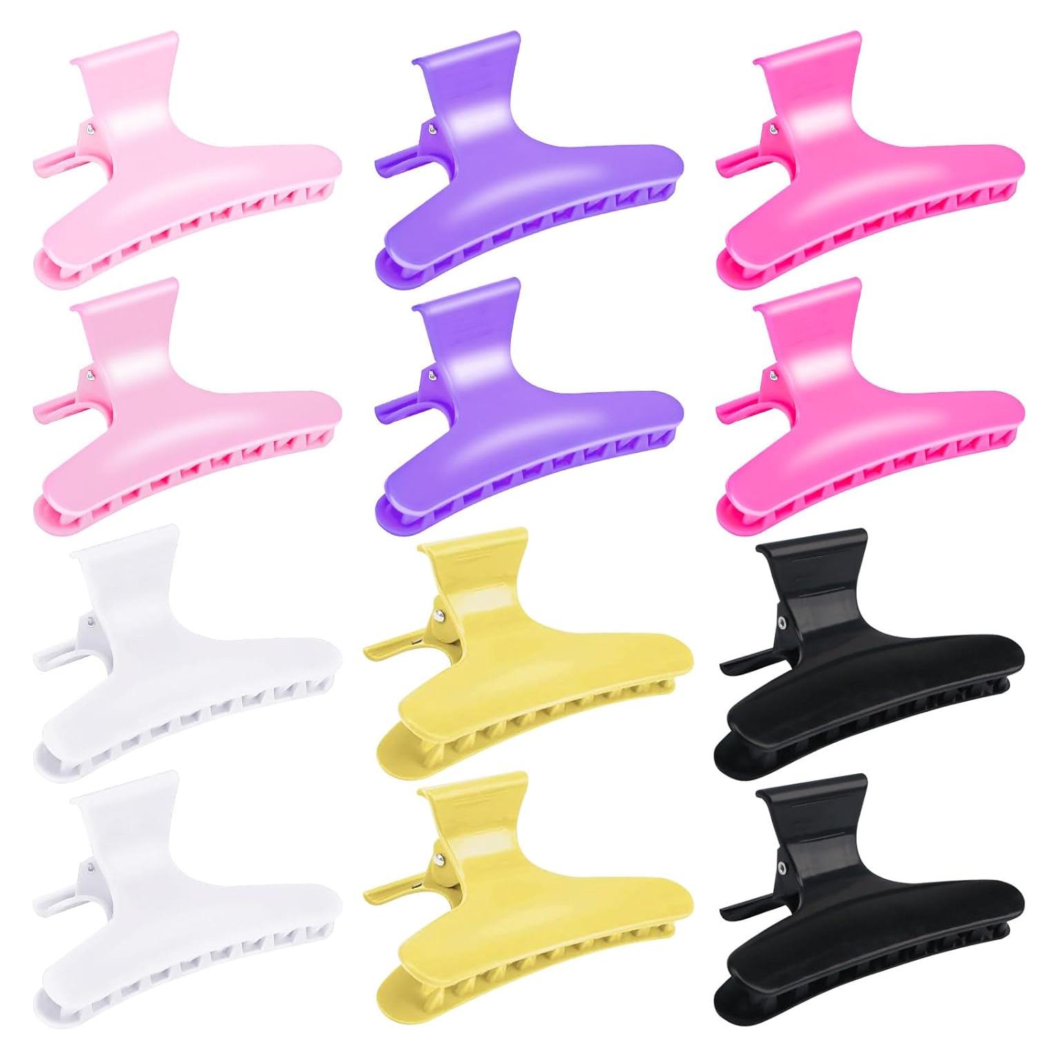 Pinzas Mariposa para Cabello BAHABY 12 Pack 8.1 cm 6 Colores