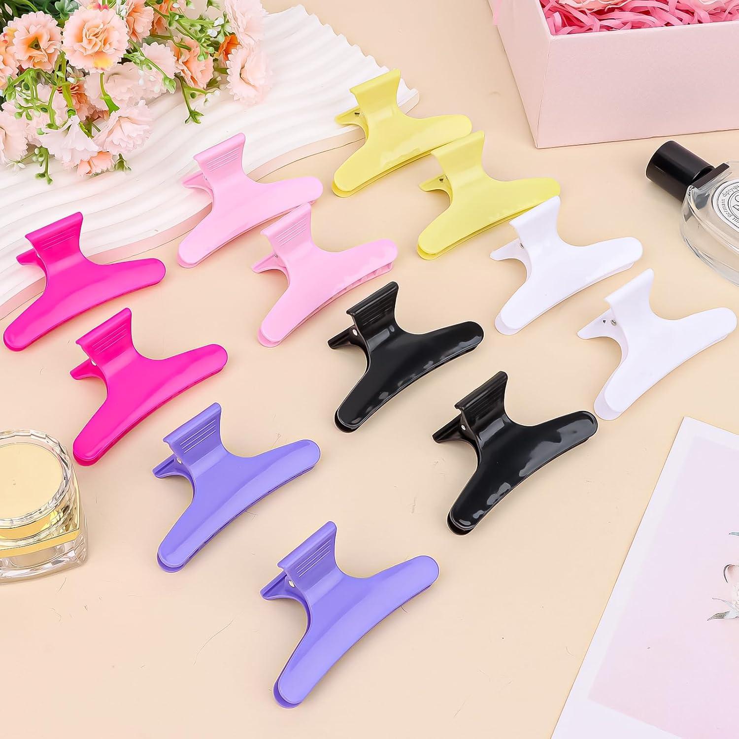 Pinzas Mariposa para Cabello BAHABY 12 Pack 8.1 cm 6 Colores