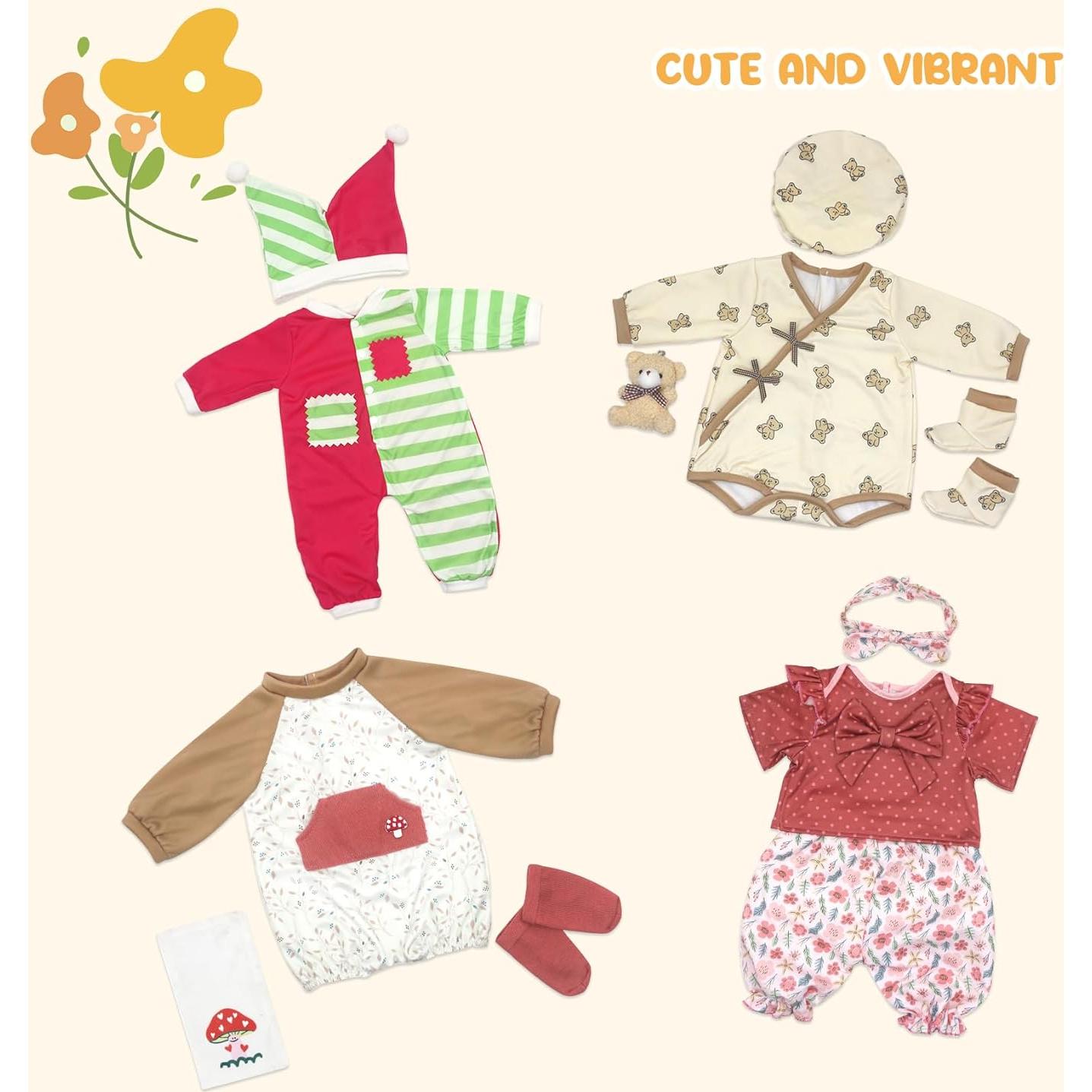 Conjunto de Ropa para Muñecas DC-BEAUTIFUL 22" 4 Piezas