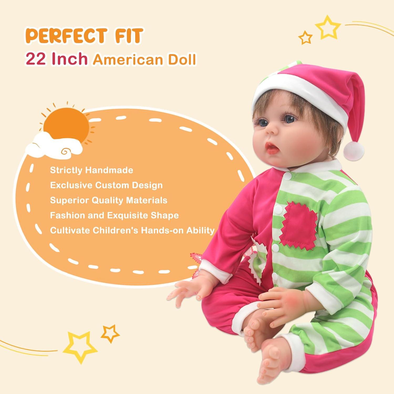 Conjunto de Ropa para Muñecas DC-BEAUTIFUL 22" 4 Piezas