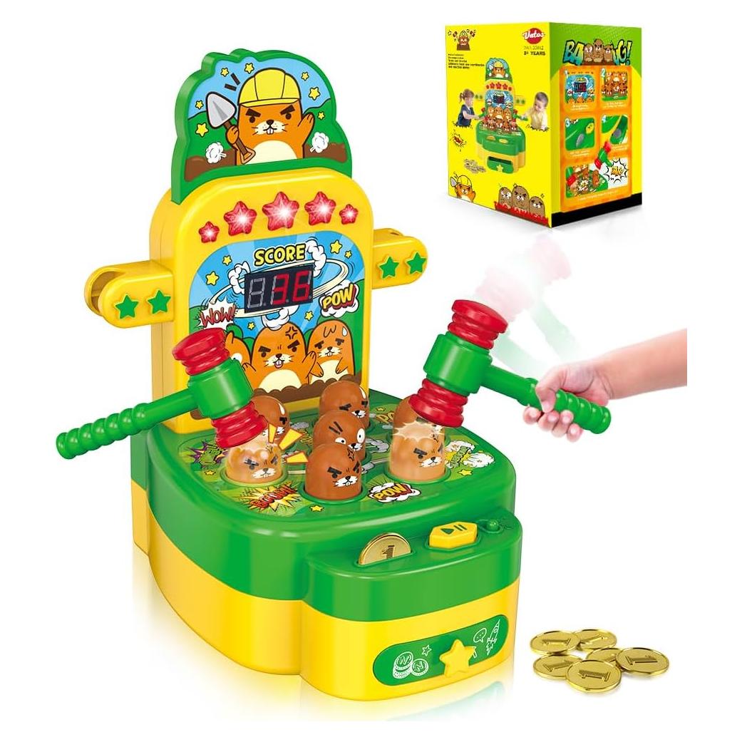 Juego de Martillo VATOS Mini Arcade Electrónico 2 Martillos