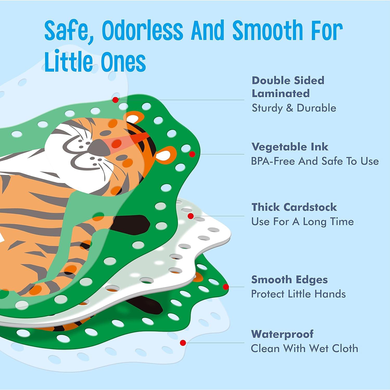 Kit de Enhebrado y Costura SpriteGru 9 Tarjetas Animales