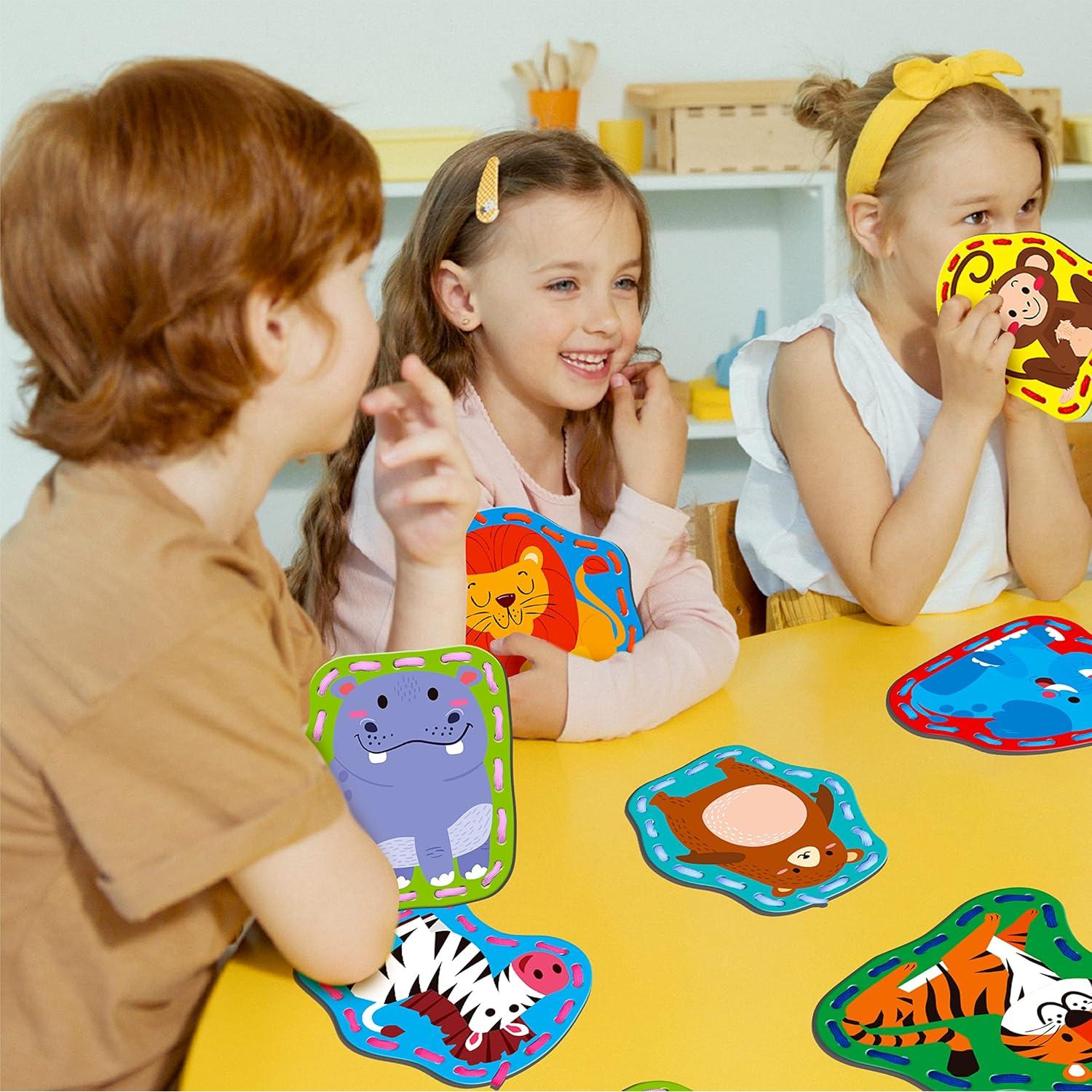 Kit de Enhebrado y Costura SpriteGru 9 Tarjetas Animales