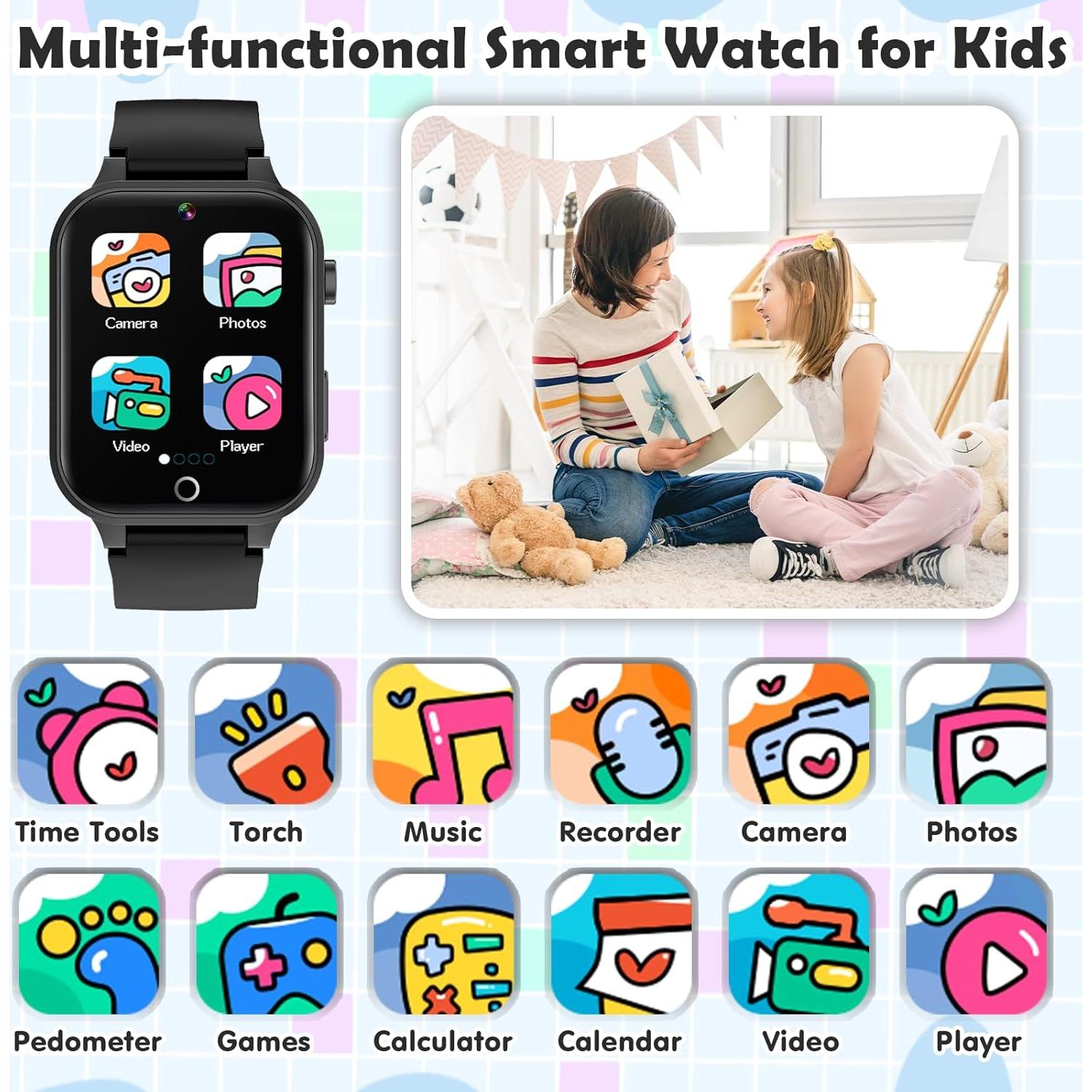 Reloj de Juegos Inteligente Luyiilo para Niños 4-12 Años