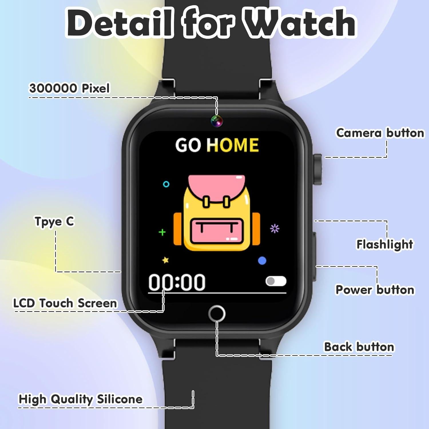 Reloj de Juegos Inteligente Luyiilo para Niños 4-12 Años