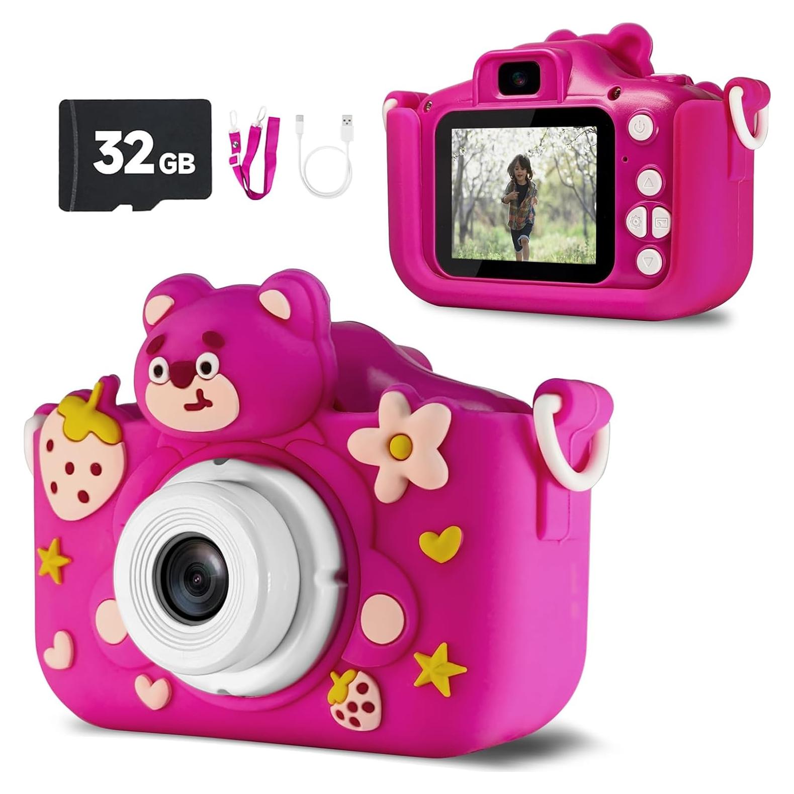 Cámara Digital para Niños RAYBITU Rosa HD 32GB