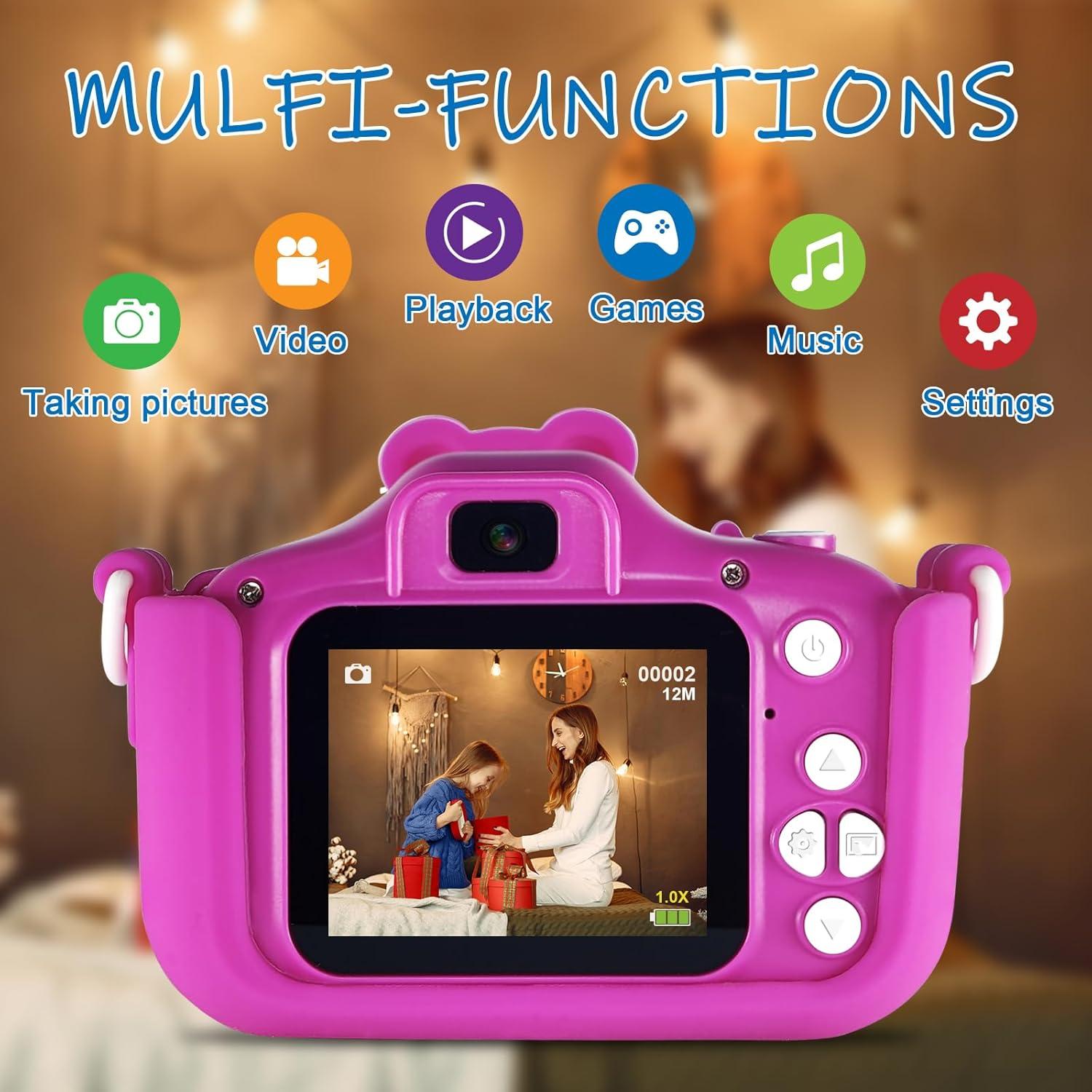 Cámara Digital para Niños RAYBITU Rosa HD 32GB