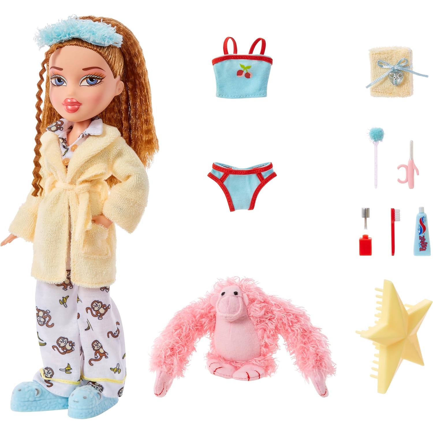 Muñeca Bratz Fiesta de Sueños Meygan con 2 Pijamas y Accesorios