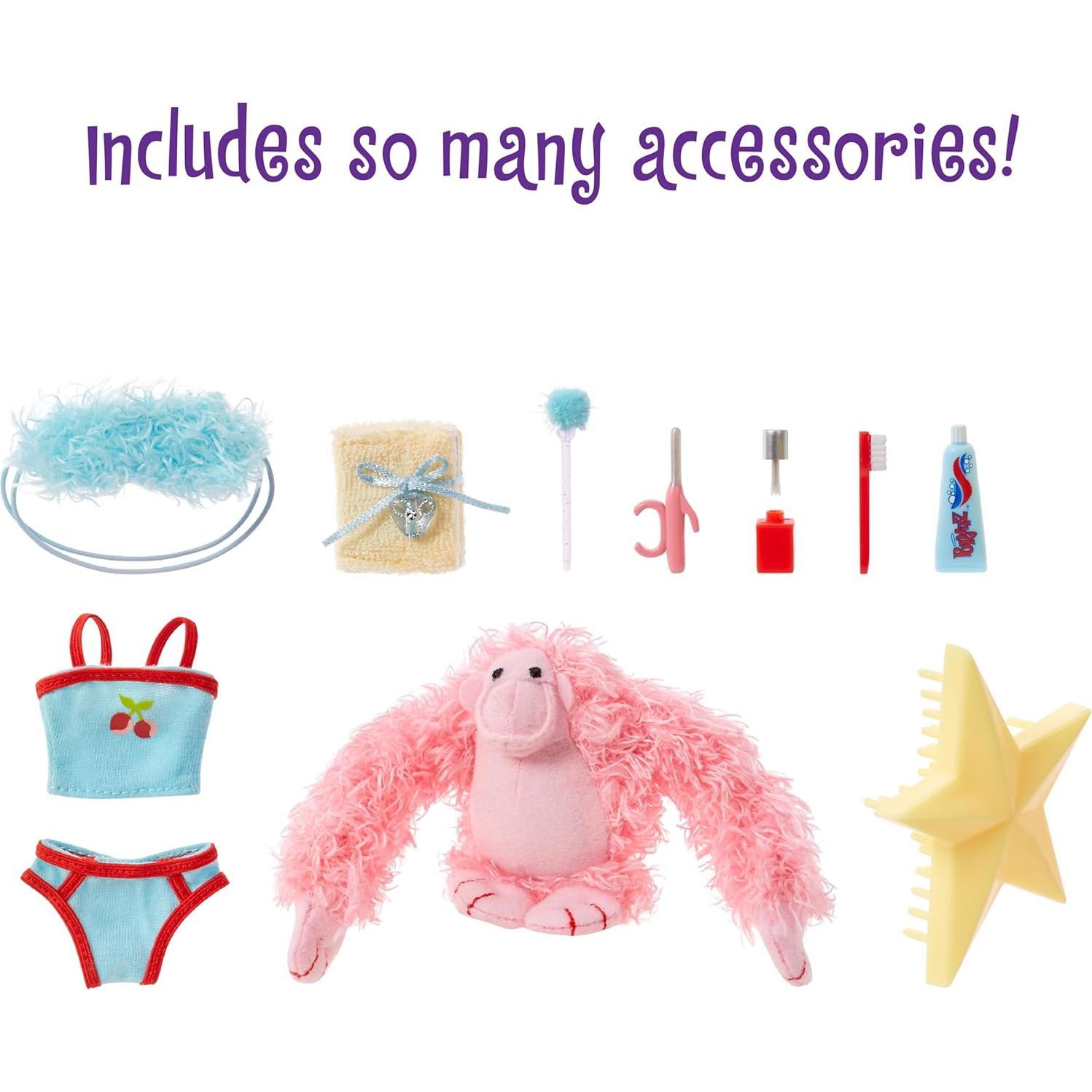 Muñeca Bratz Fiesta de Sueños Meygan con 2 Pijamas y Accesorios