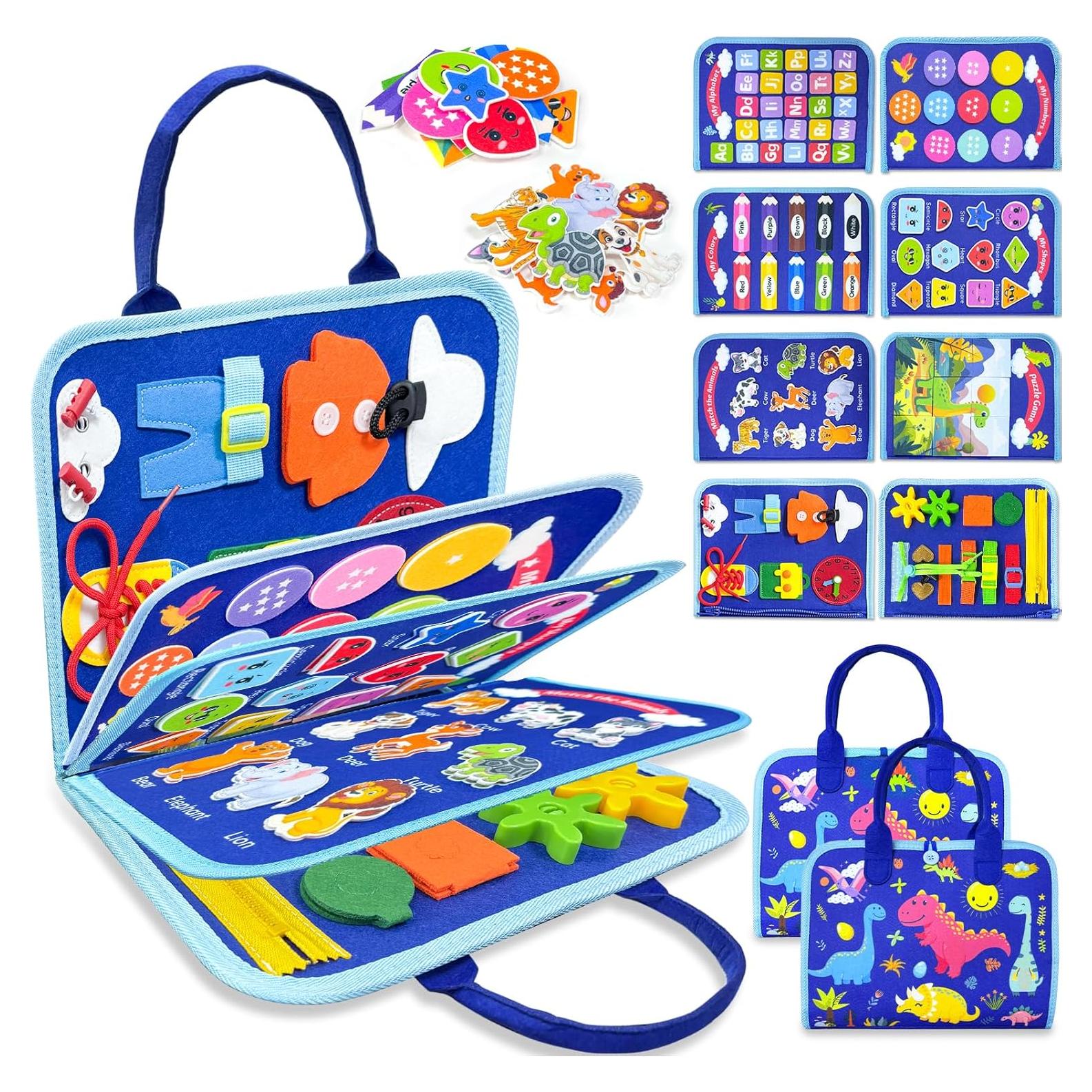 Libro Ocupado Montessori Walenty Azul 24 Actividades 388g