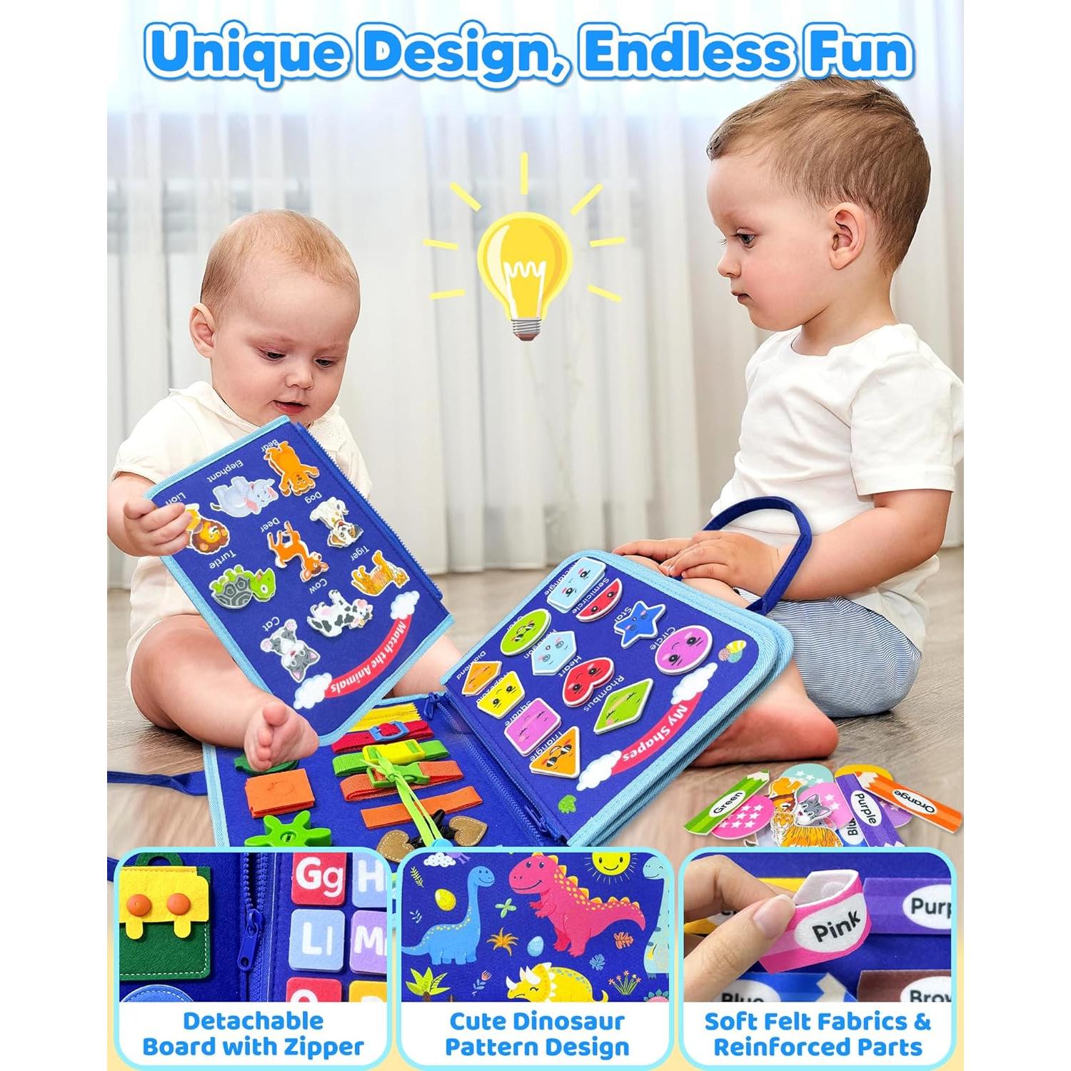 Libro Ocupado Montessori Walenty Azul 24 Actividades 388g