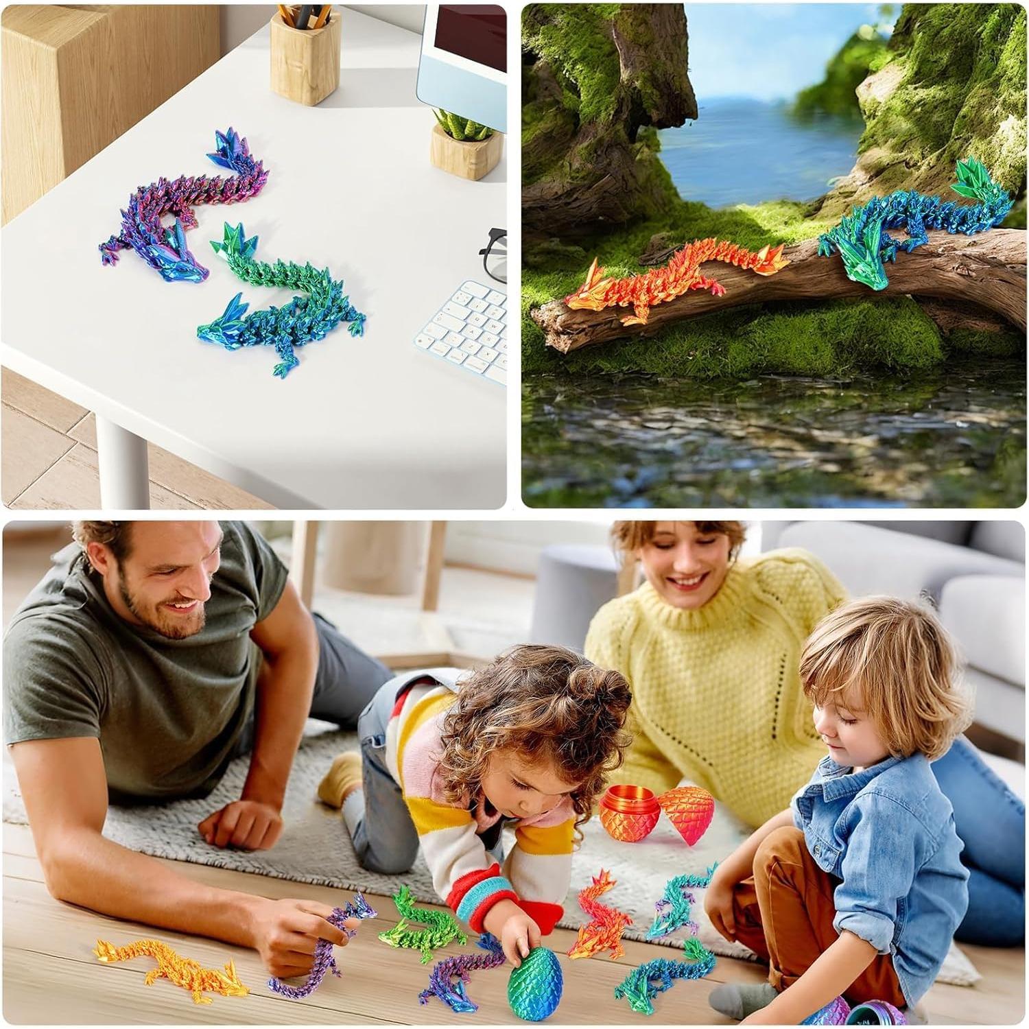 Huevos de Dragón 3D Rapean - Decoración Fantasía Paquete de 4