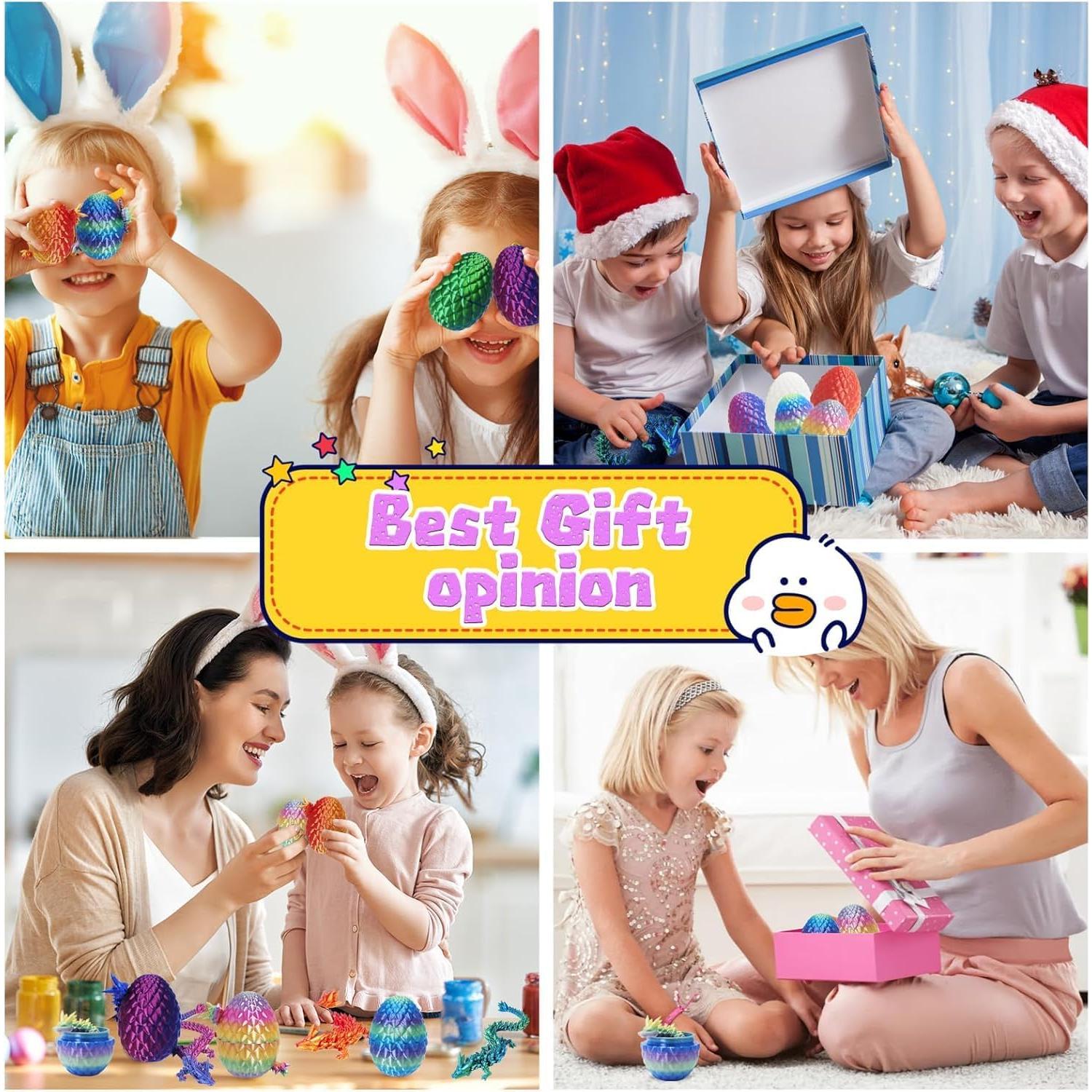 Huevos de Dragón 3D Rapean - Decoración Fantasía Paquete de 4