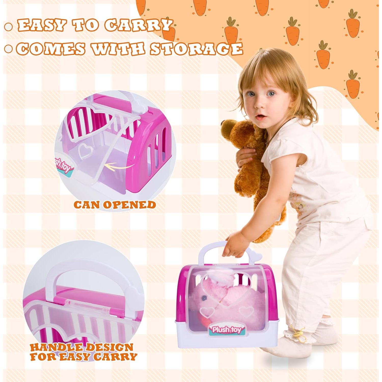 Kit de Doctor para Niños DWMTGS con Conejo Rosa - Juguete Educativo