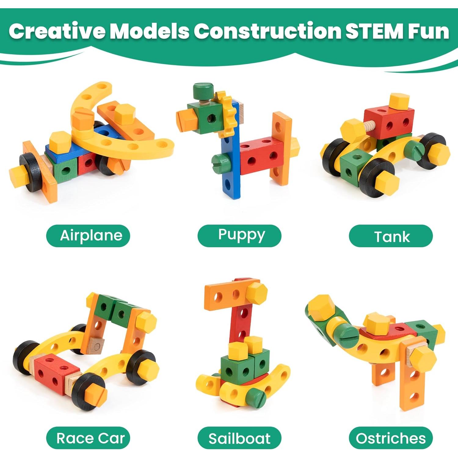 Conjunto de Herramientas de Madera WOOOMAM 90 PCS para Niños