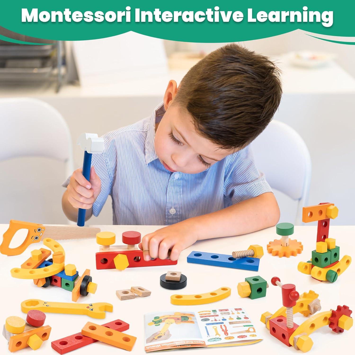 Conjunto de Herramientas de Madera WOOOMAM 90 PCS para Niños