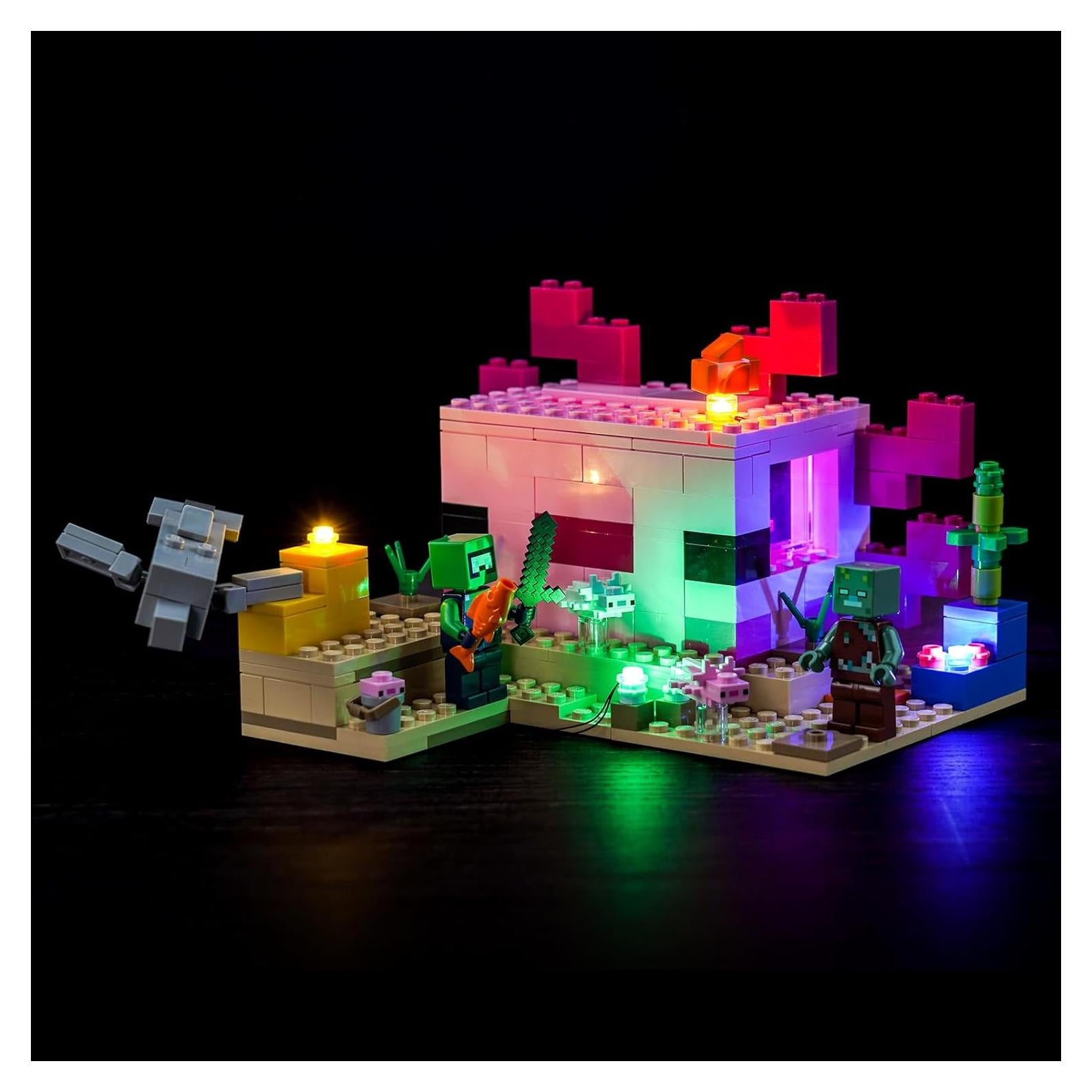 Kit de Luz LED LocoLee para LEGO Minecraft 21247 - Fácil Instalación