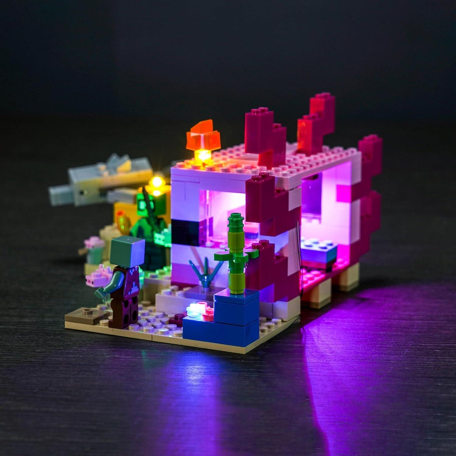 Kit de Luz LED LocoLee para LEGO Minecraft 21247 - Fácil Instalación