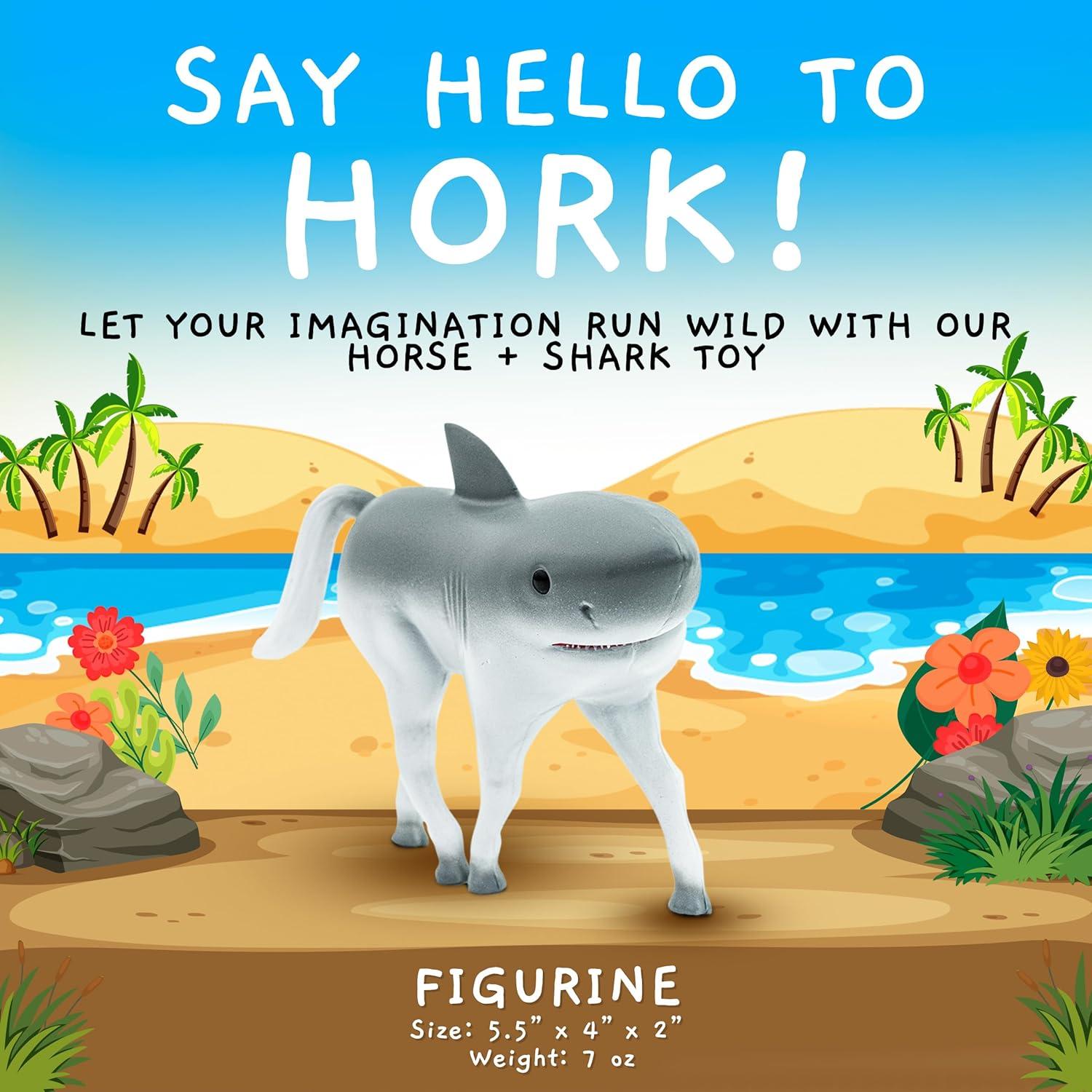 Figura Hork Randimals - Juguete Caballo-Tiburón 14x10cm